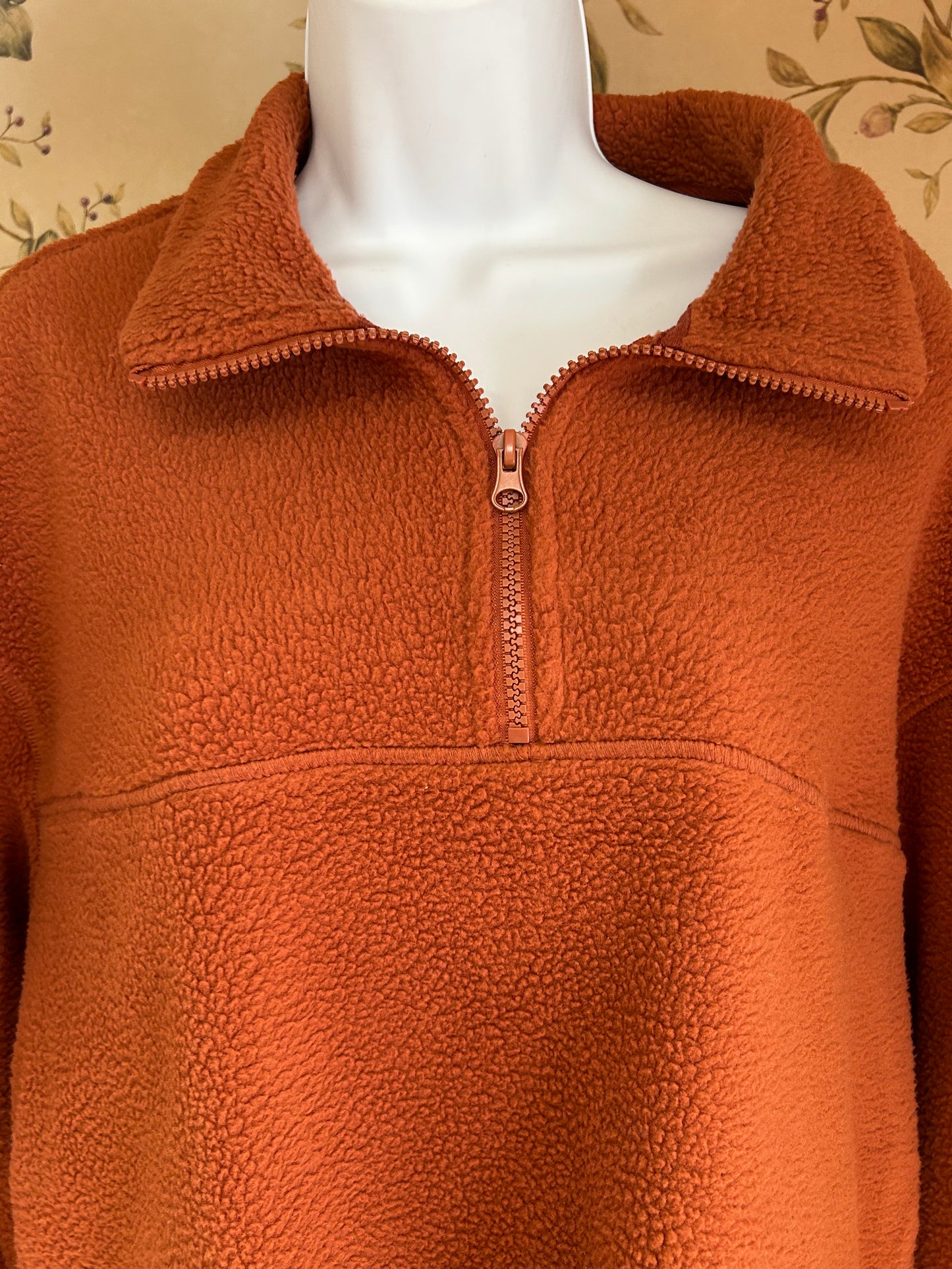 Double Zero Orange 1/4 Zips, S