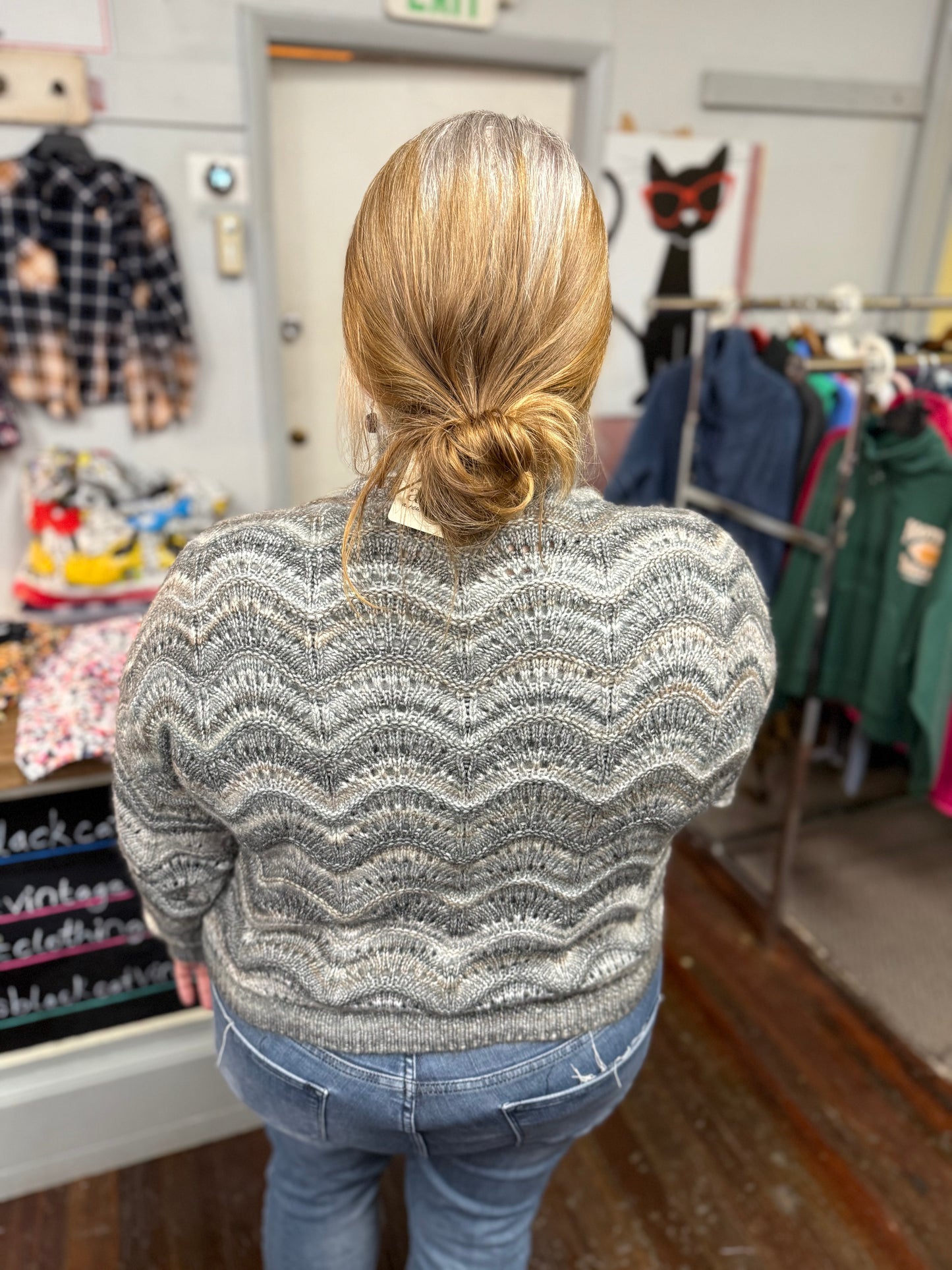 A New Approach Gray Sweaters, L