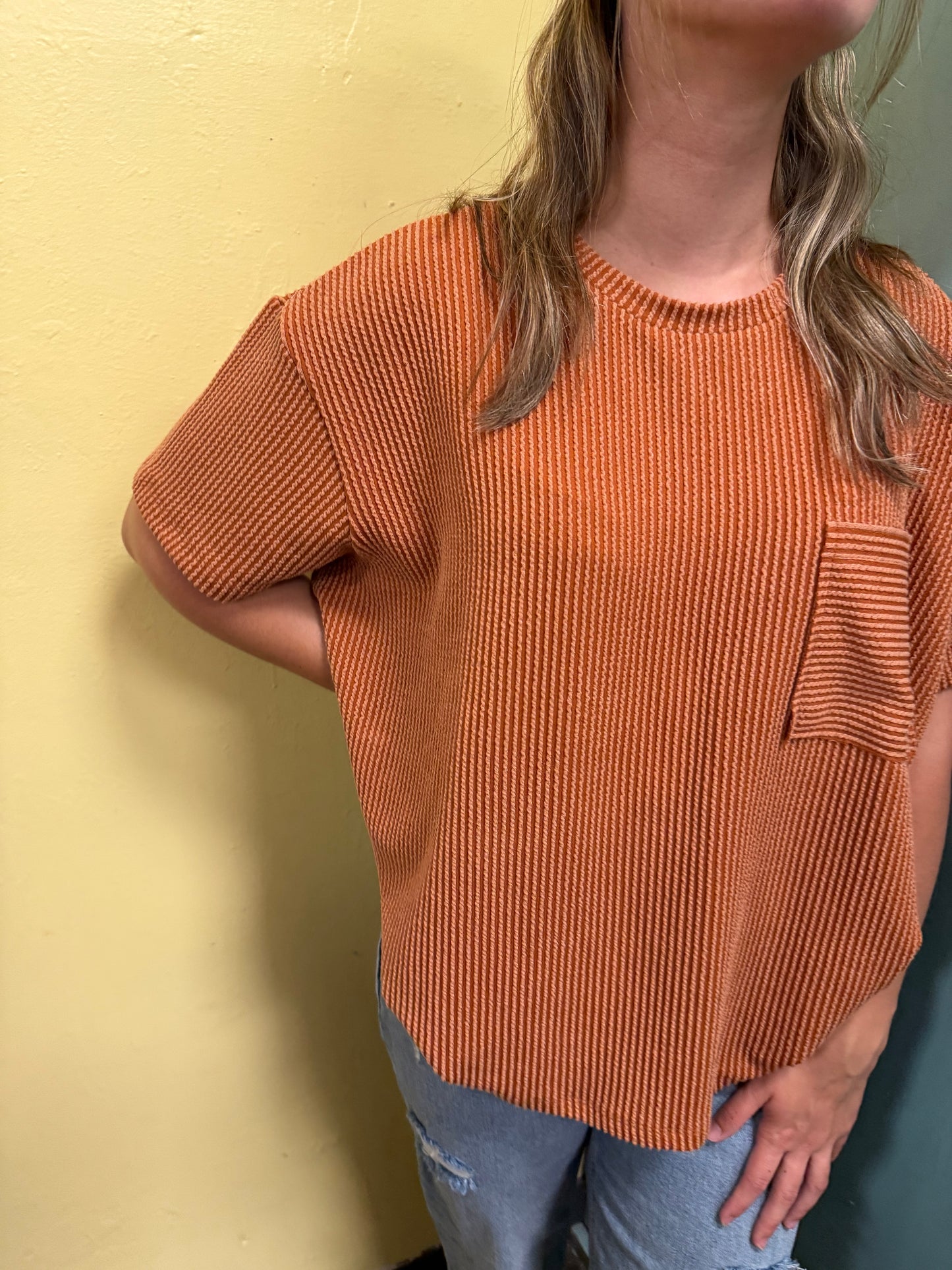 Zenana Orange Tops, S/M