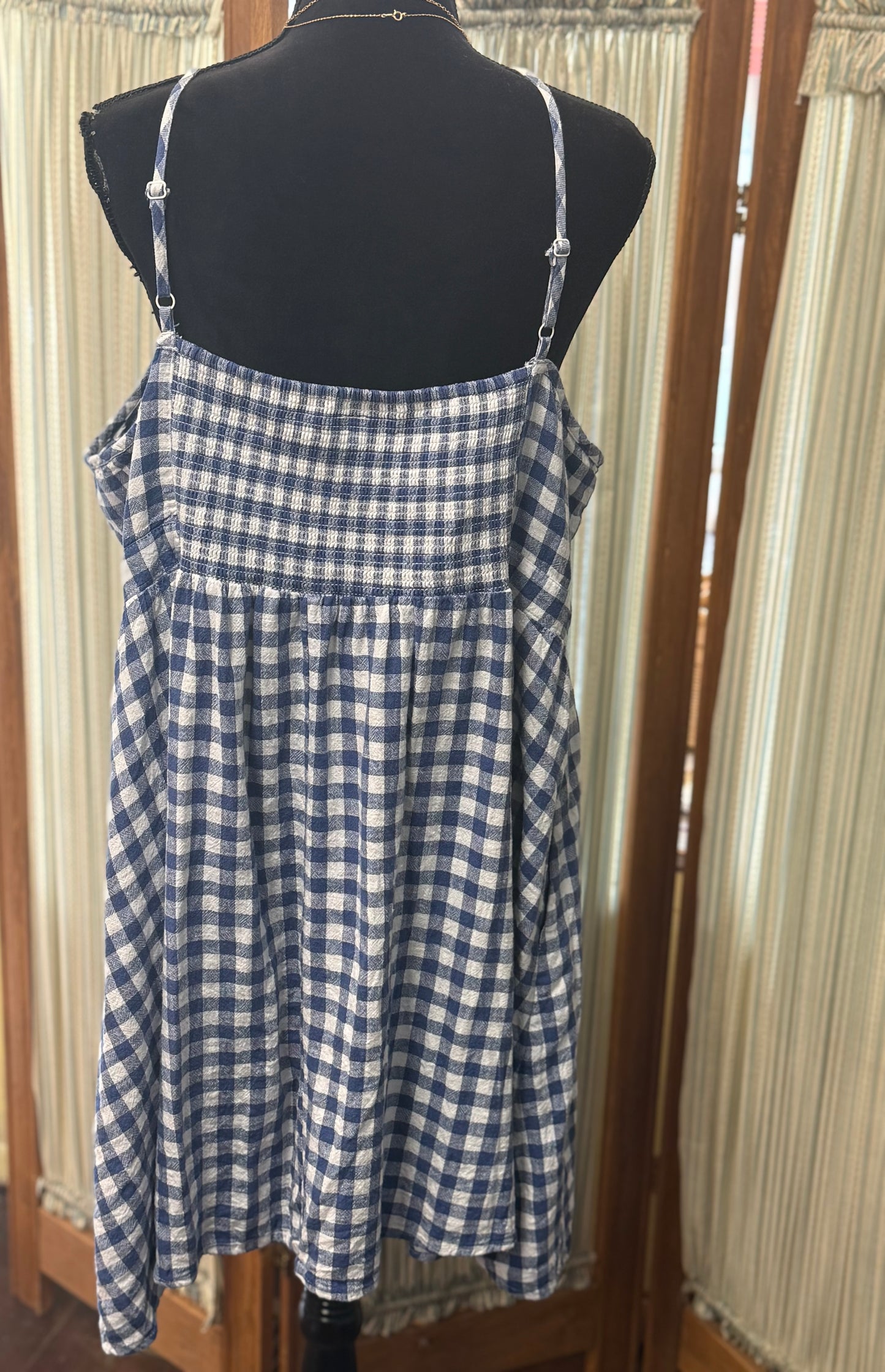 Old Navy Blue Gingham Dresses, XXL