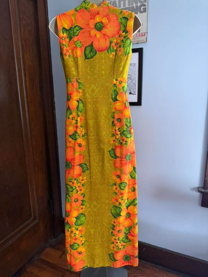 Hawaiin Togs orange/yellow Vintage dress, 8