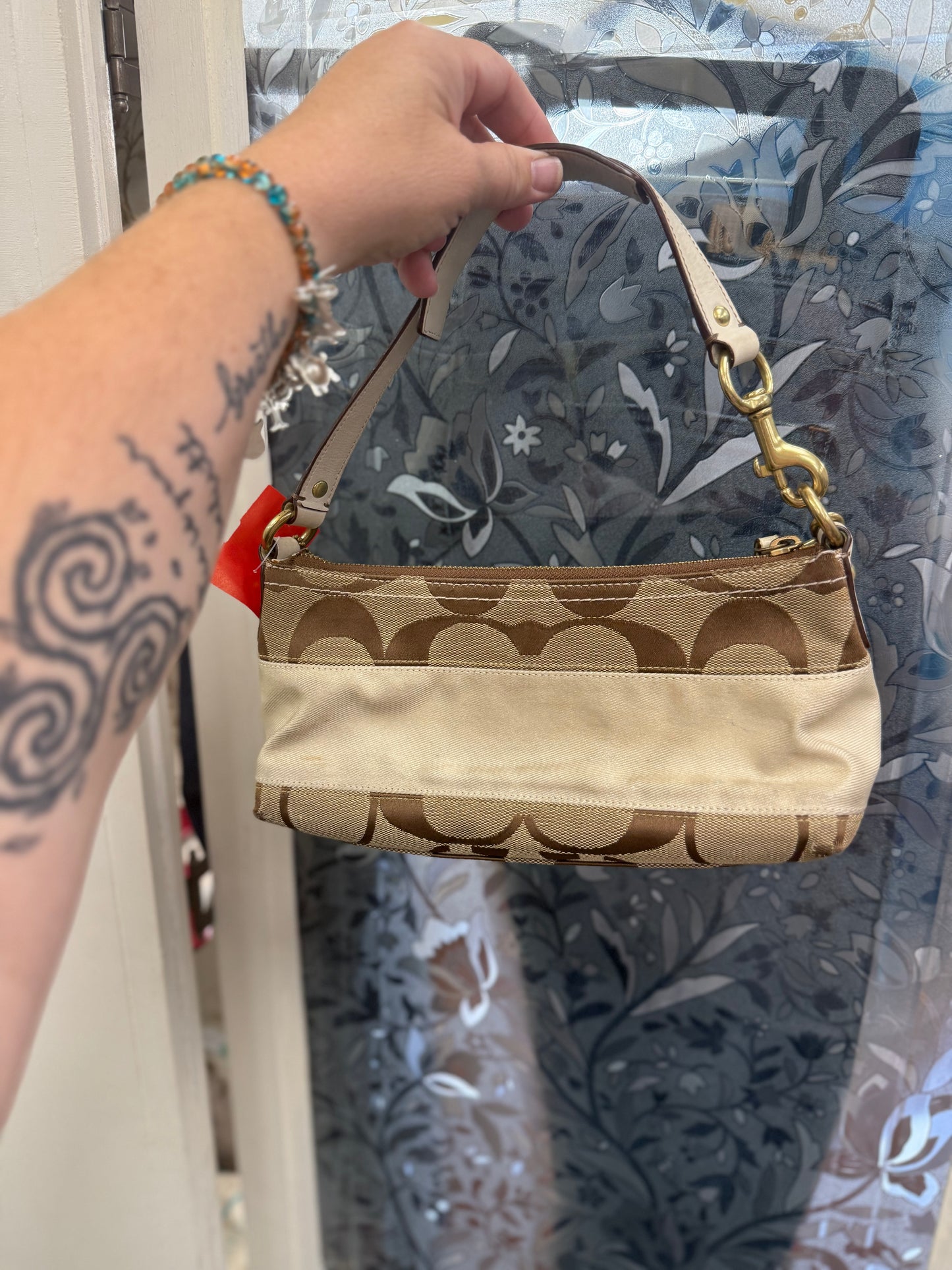 Coach Cream / Brown Purses, Small