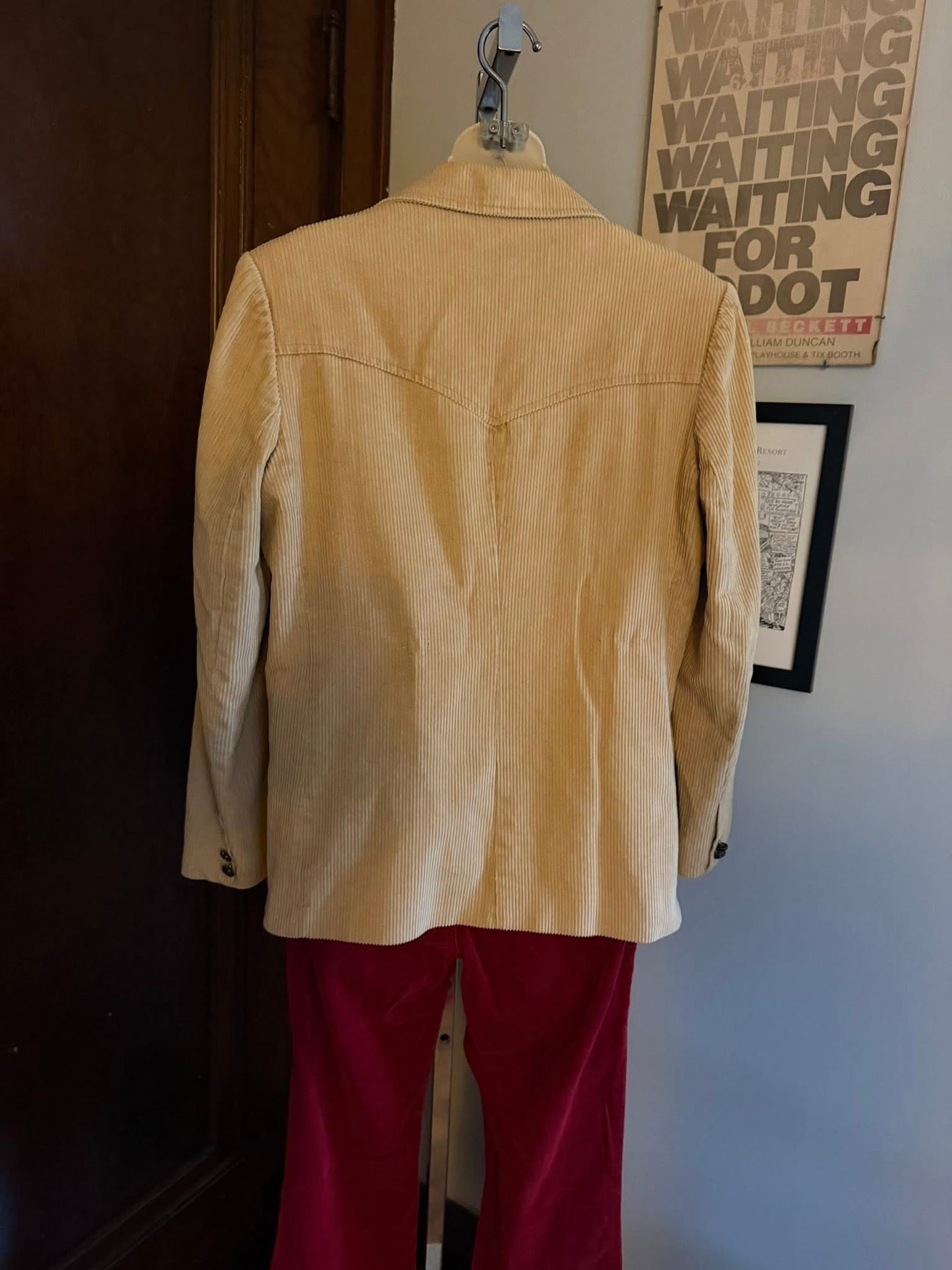 castle square tan Vintage blazer, medium