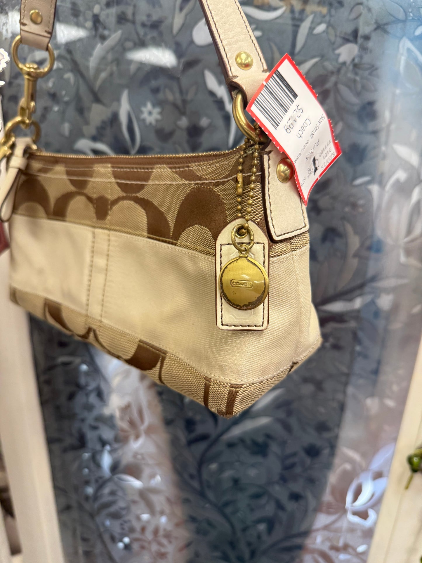 Coach Cream / Brown Purses, Small