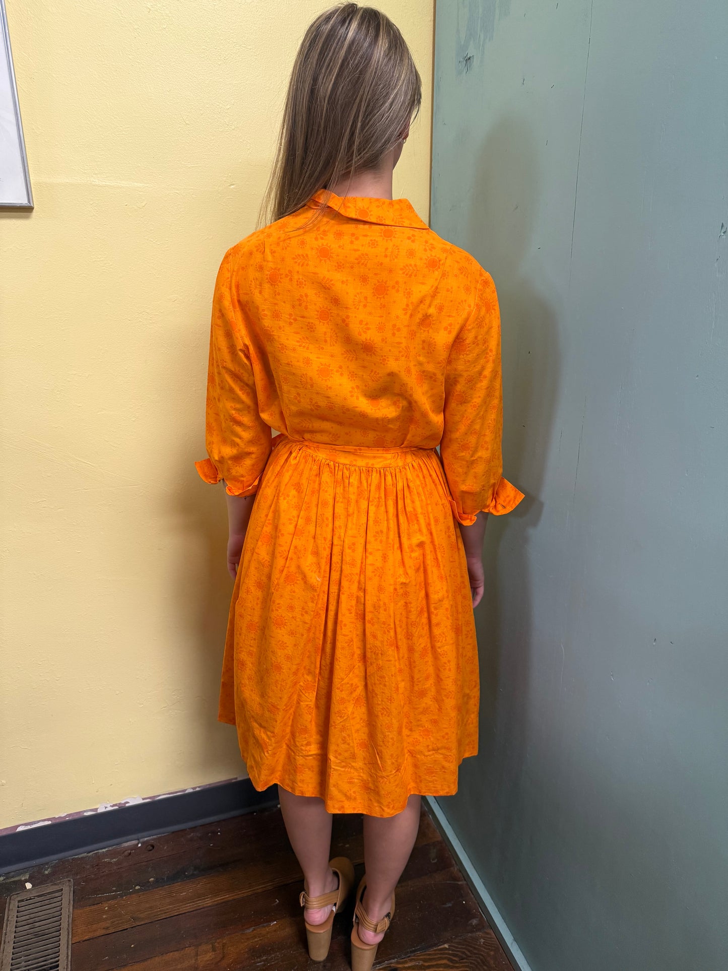 LS Ayres orange Vintage