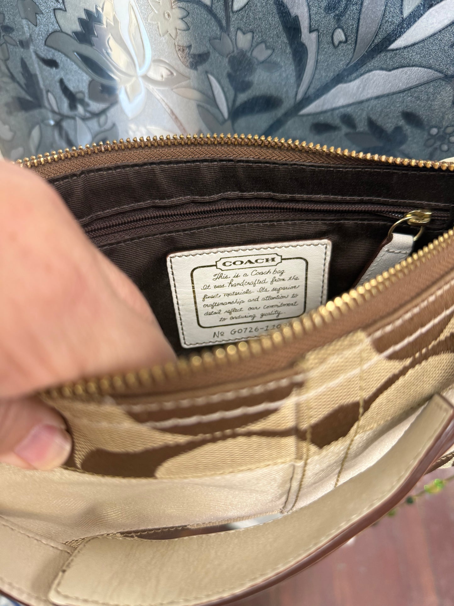 Coach Cream / Brown Purses, Small