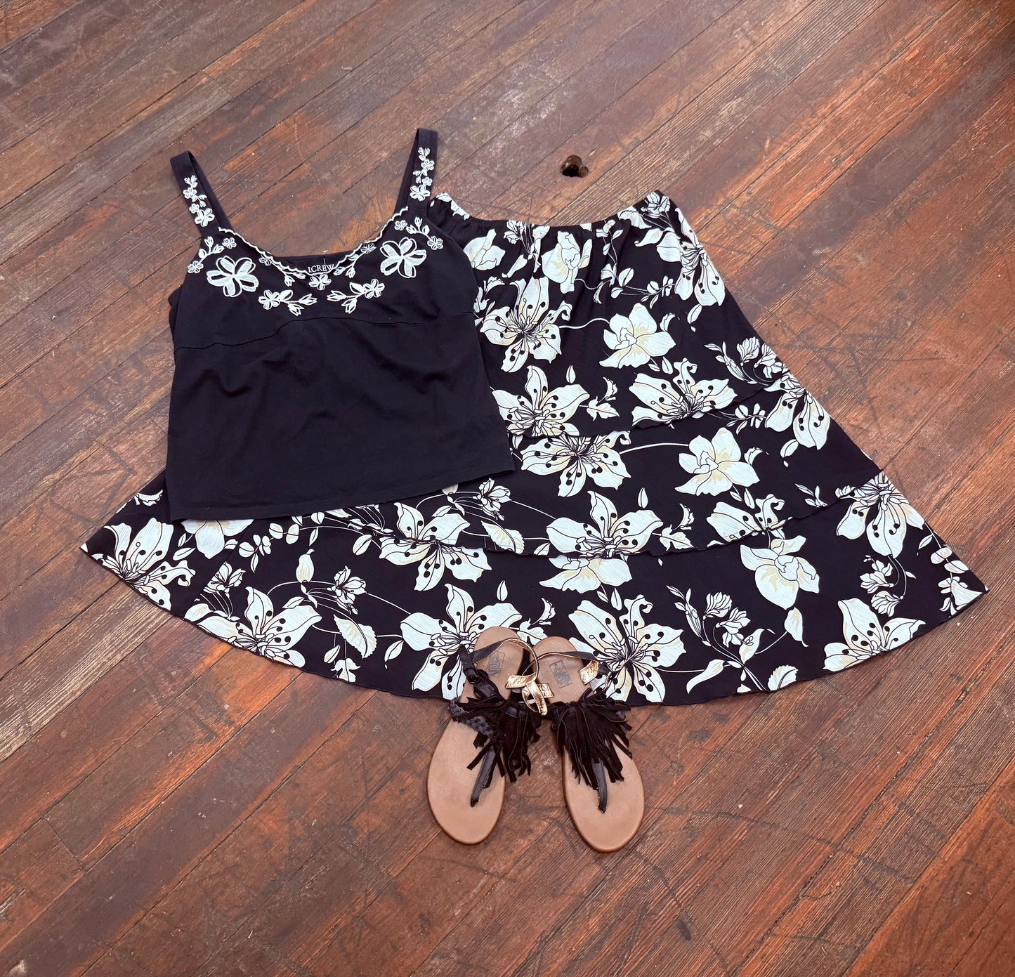 J.Crew Black/White Tanks, XL