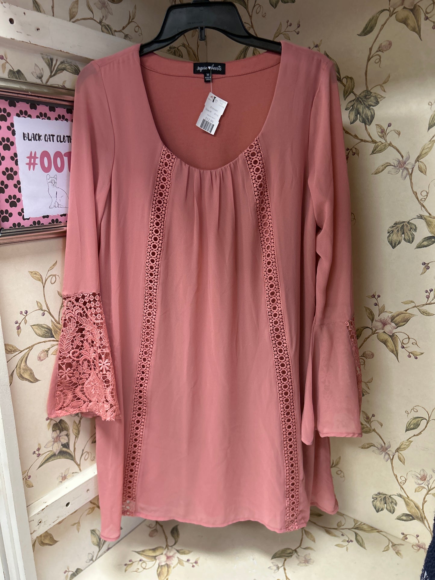 Sequin Hearts Pink Dresses, M