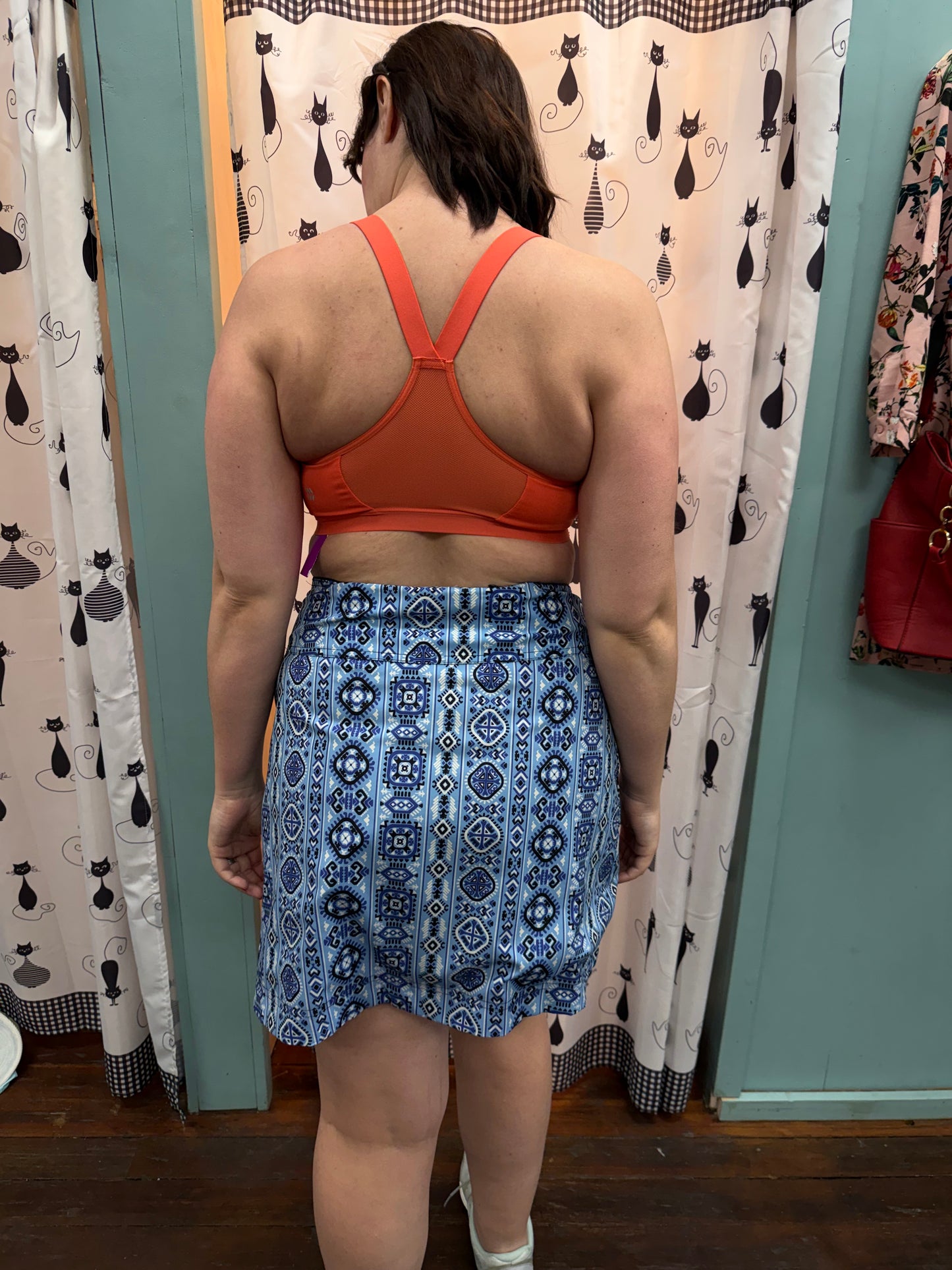 all in motion orange sports bra, 34d