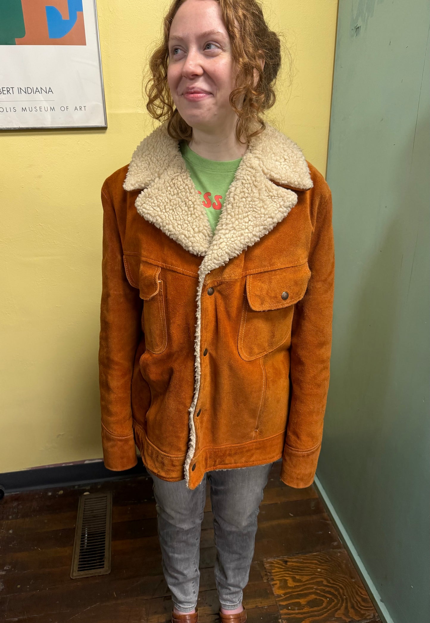 JC Penney Orange Vintage Coats, 42