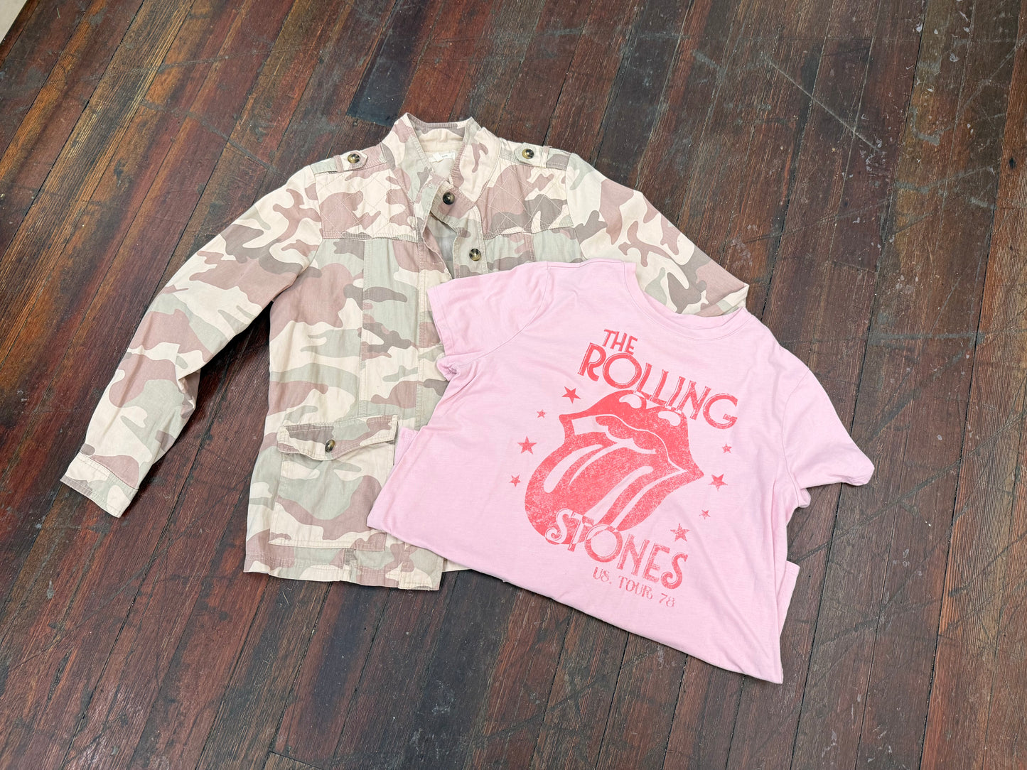 Rolling Stones pink Tops, 0x