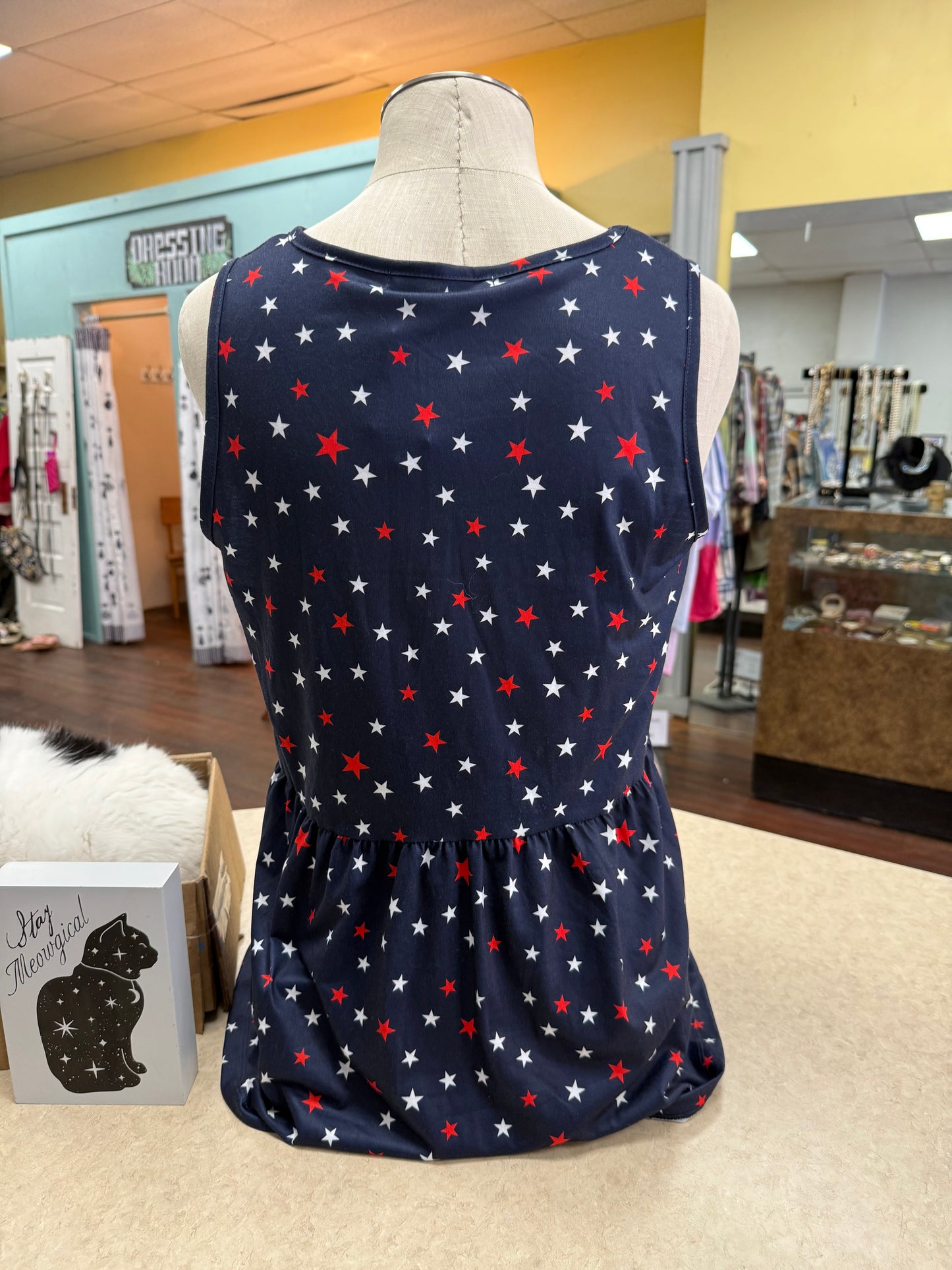 Michelle Mae Blue Tank Tops, M