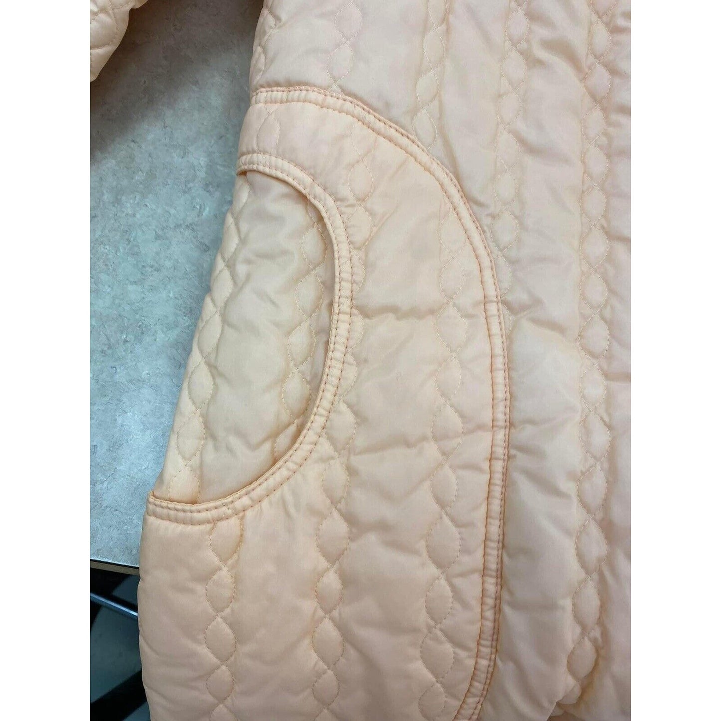 Vintage 60s Quilted Peach Jacket Size M
