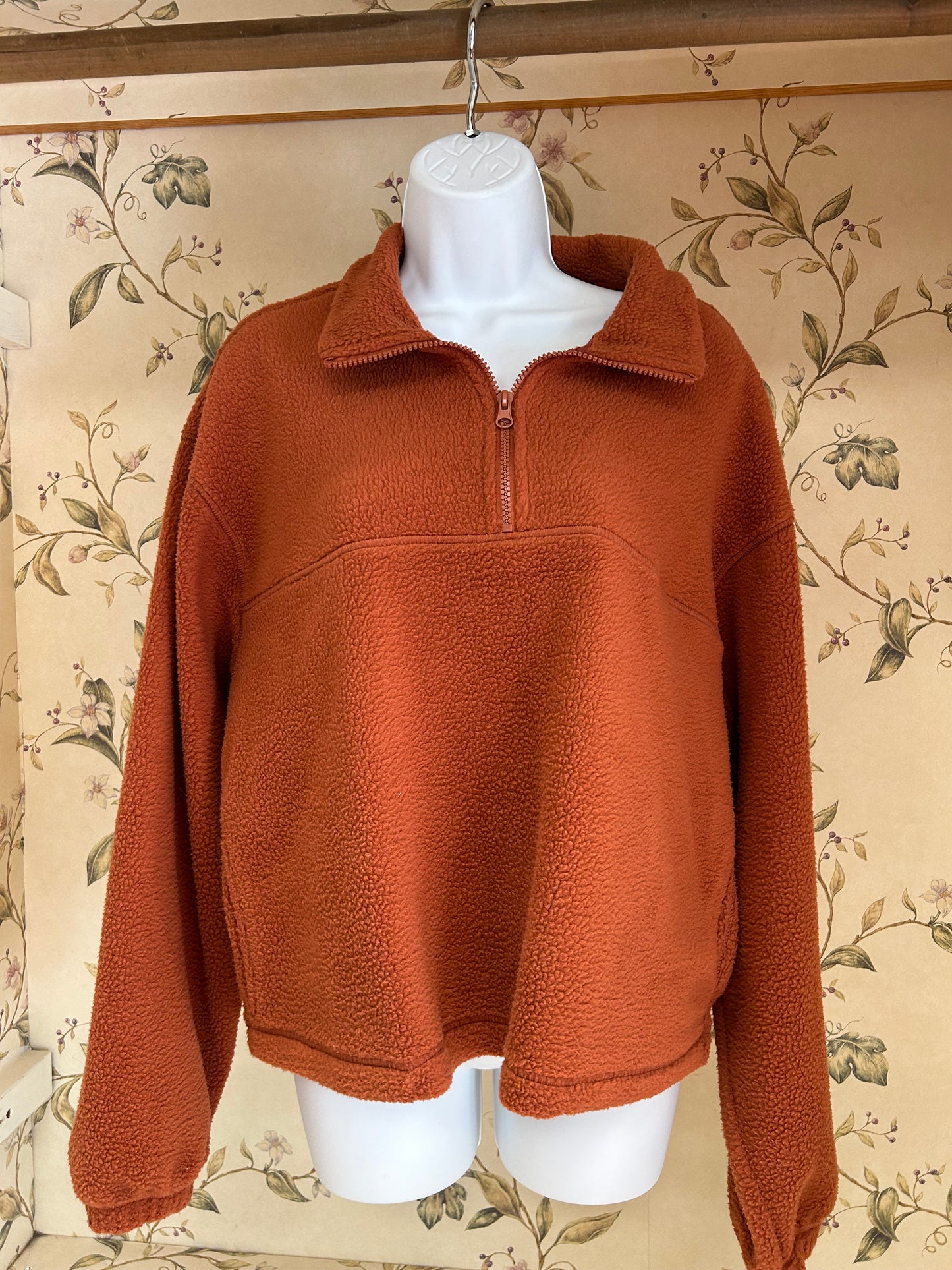 Double Zero Orange 1/4 Zips, S