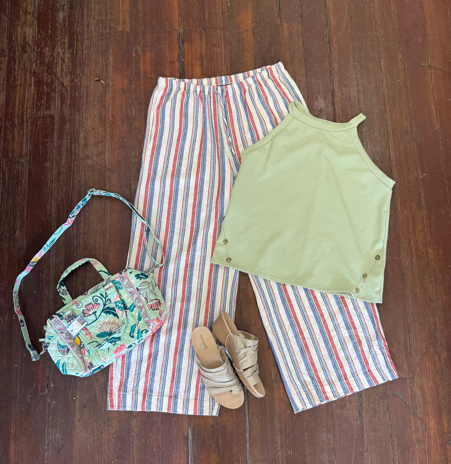 Old Navy White Multi Pants, L