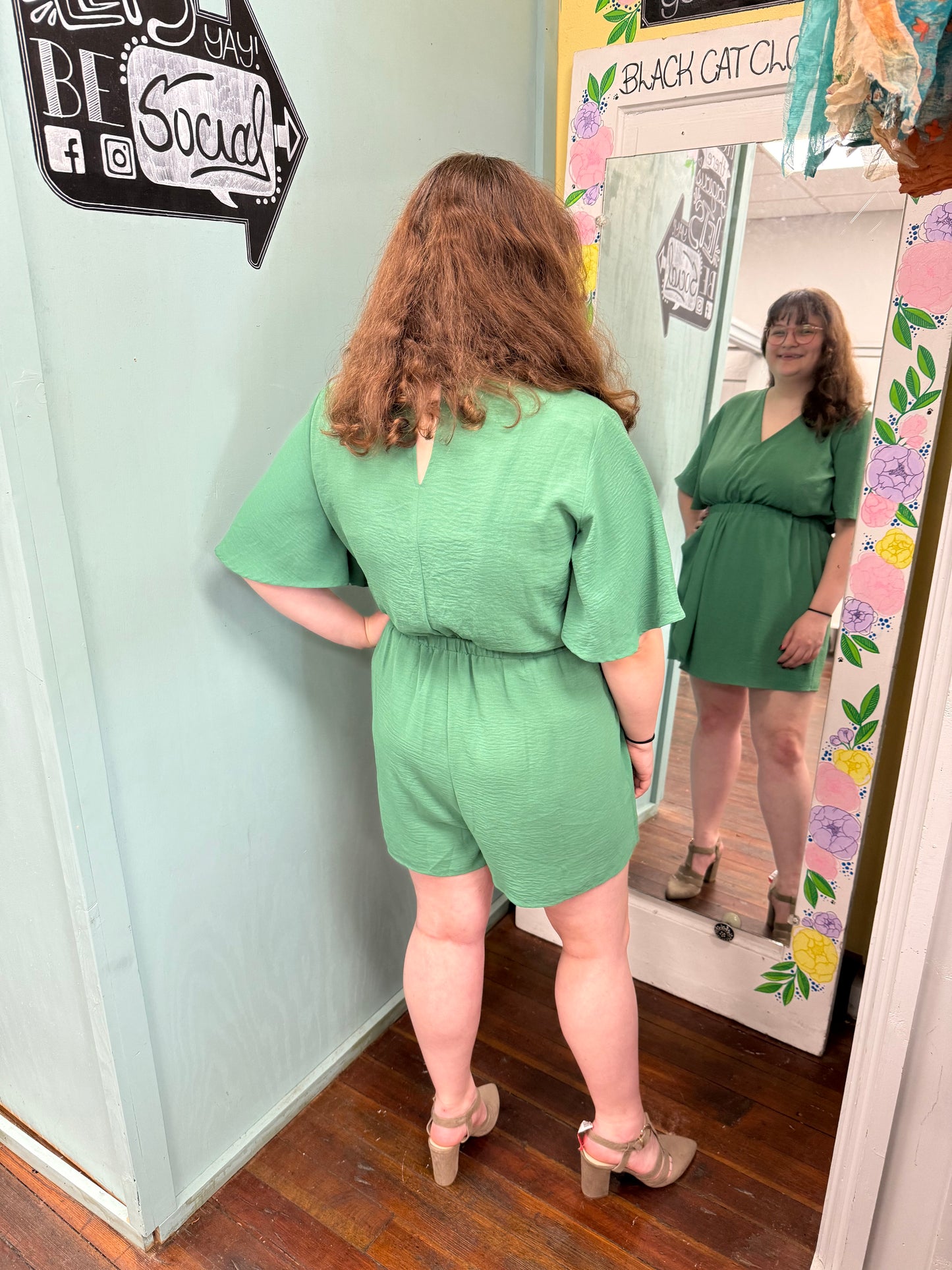 Emma & Michele Green Rompers, L