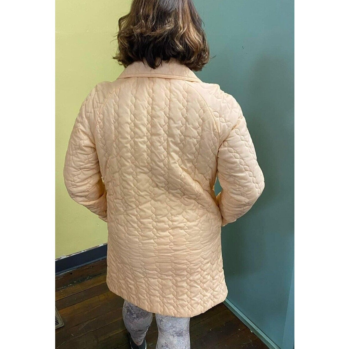 Vintage 60s Quilted Peach Jacket Size M