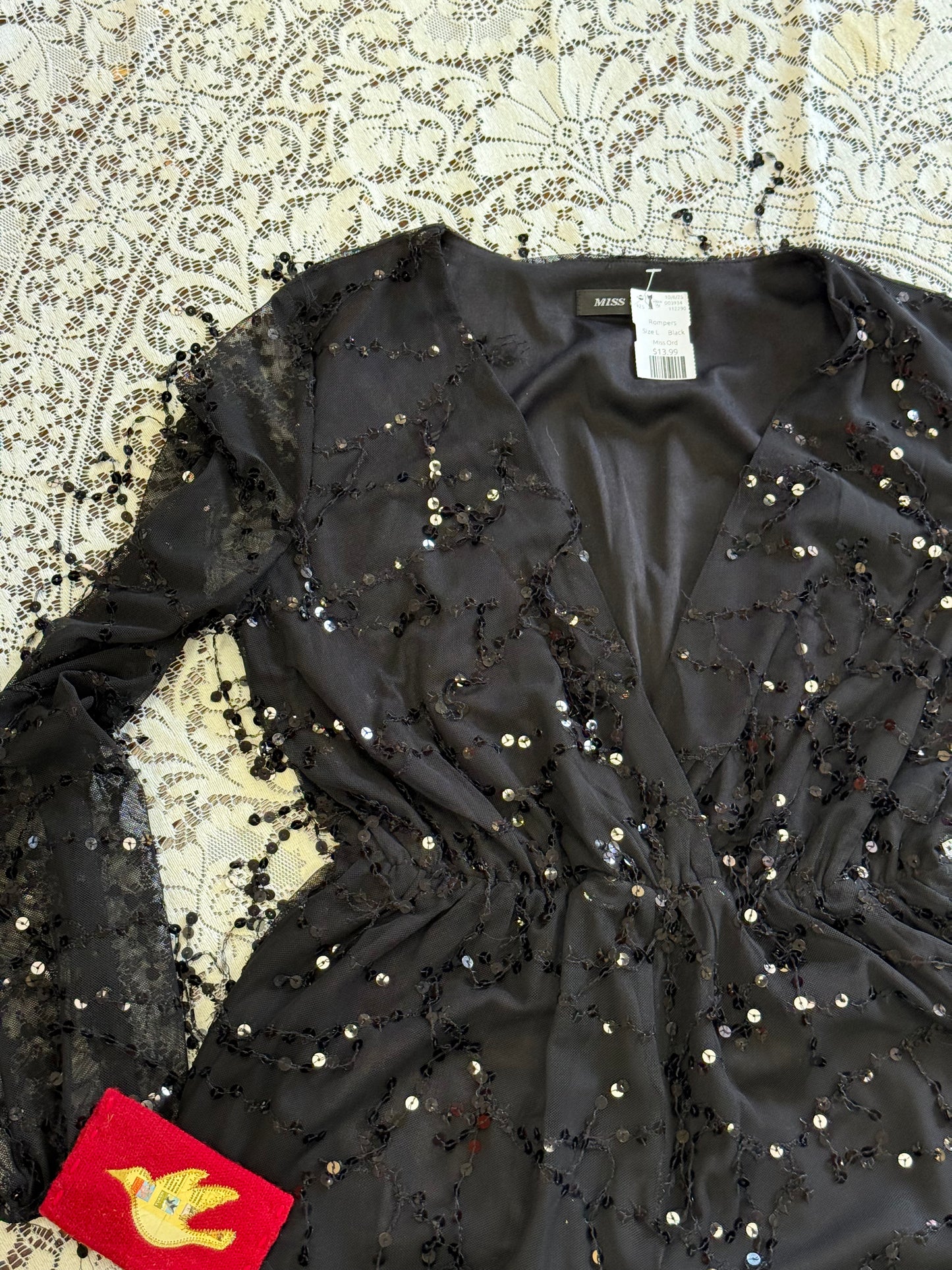 Miss Ord Black Rompers, L