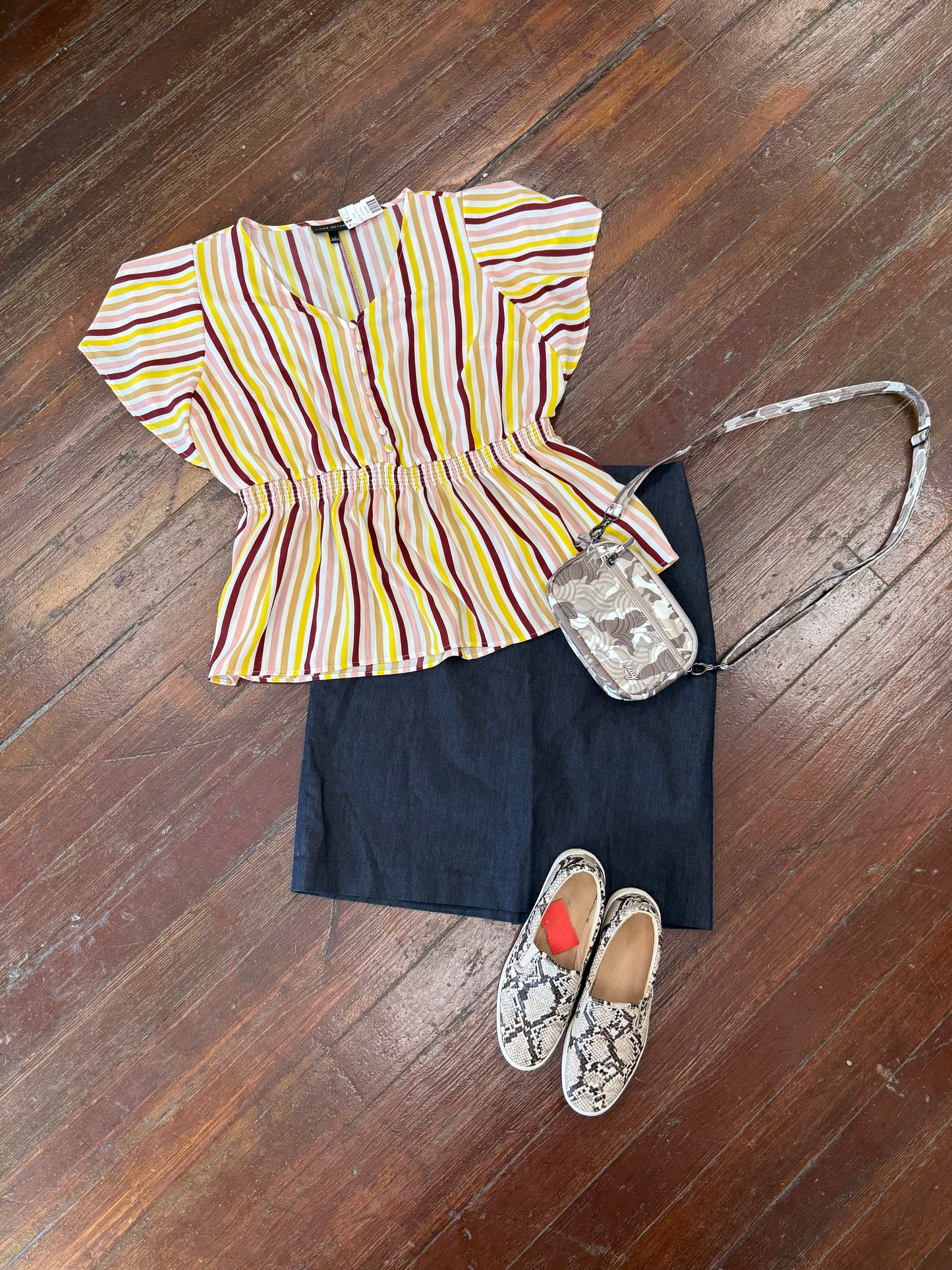 Lane Bryant Pink/Yellow/White Tops, 16