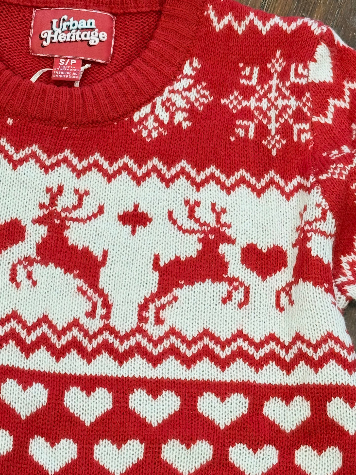 Urban Hertiage Red/White Sweaters, S