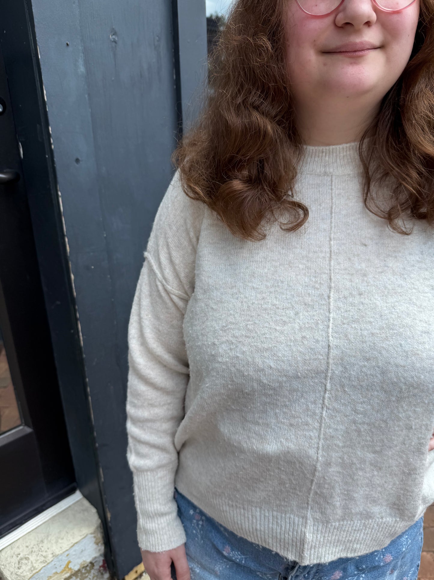 Vince Camuto Cream Sweaters, Medium
