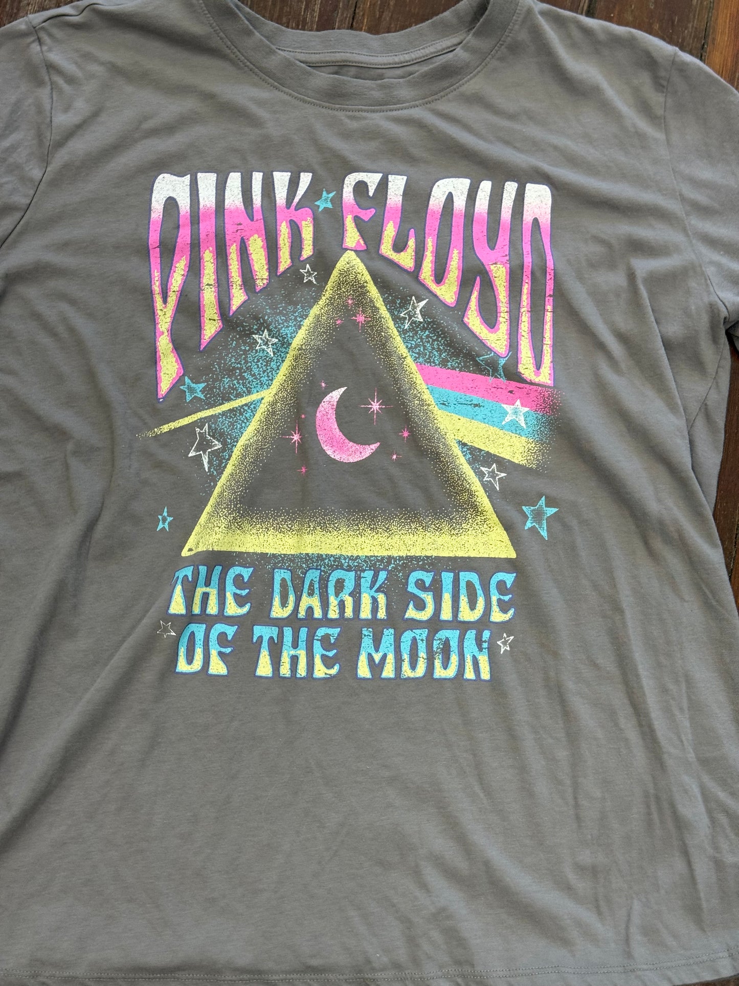 pink floyd gray Tops, l