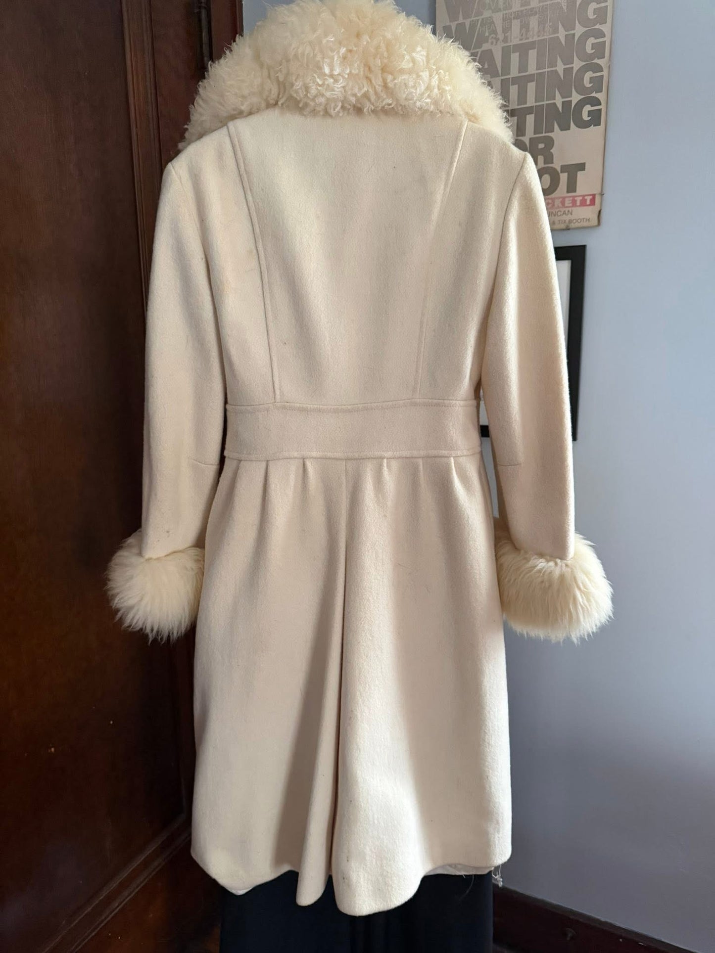 ruby martin cream Vintage coat, xs/small