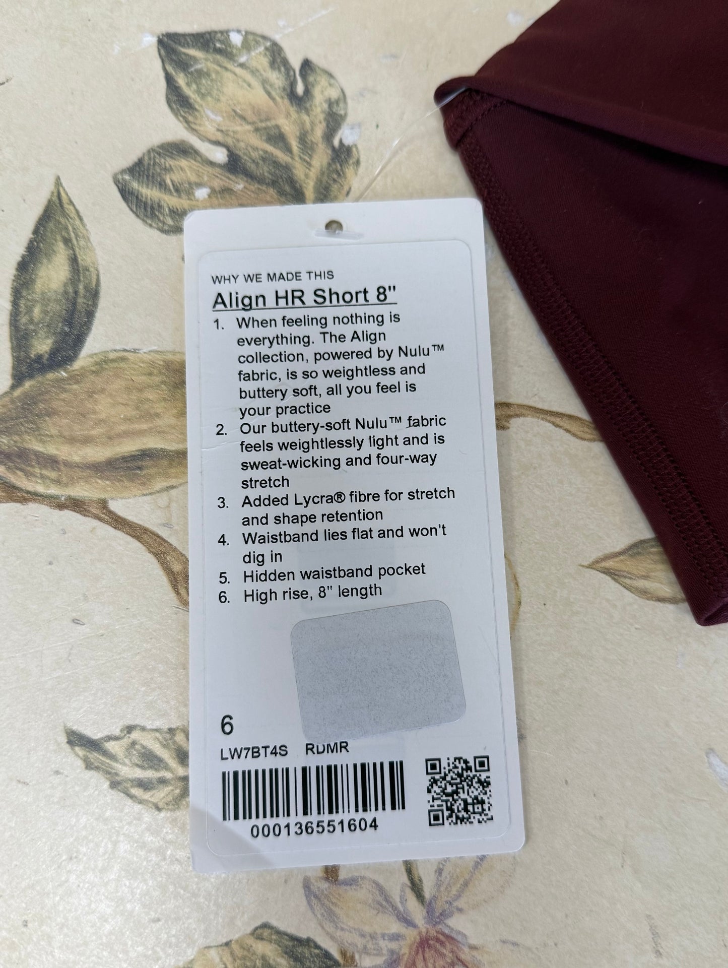 Lululemon Maroon Activewear Shorts, 6