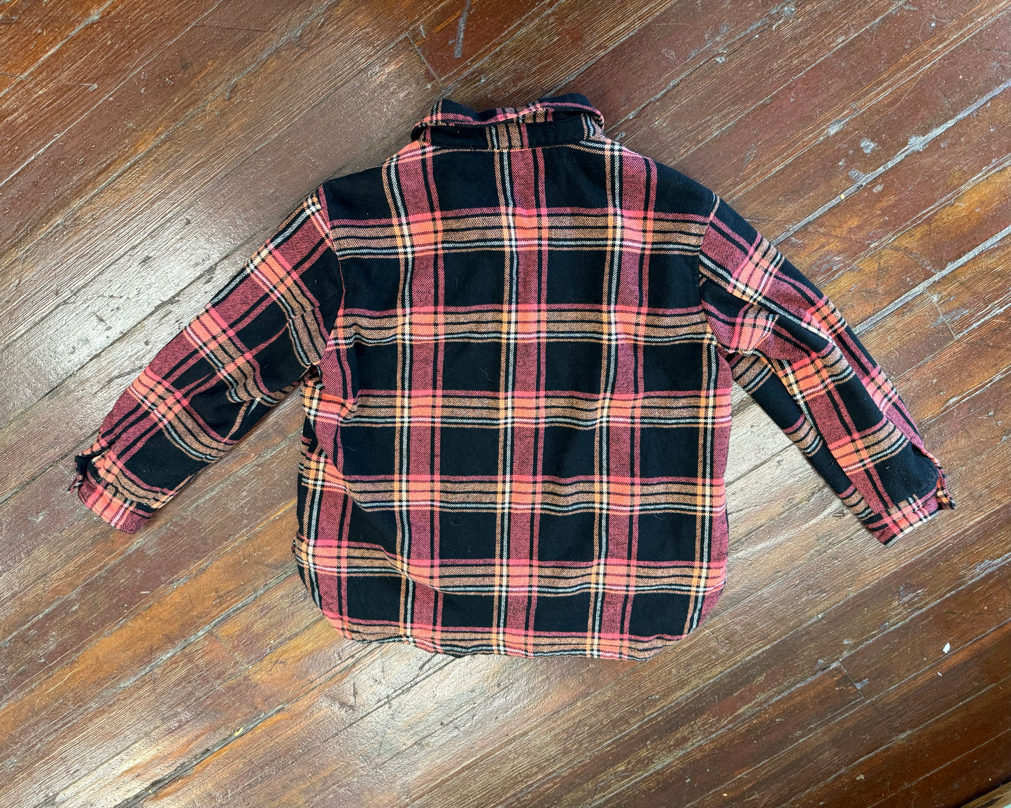 plaid shirt jacket pink/black Jackets, small