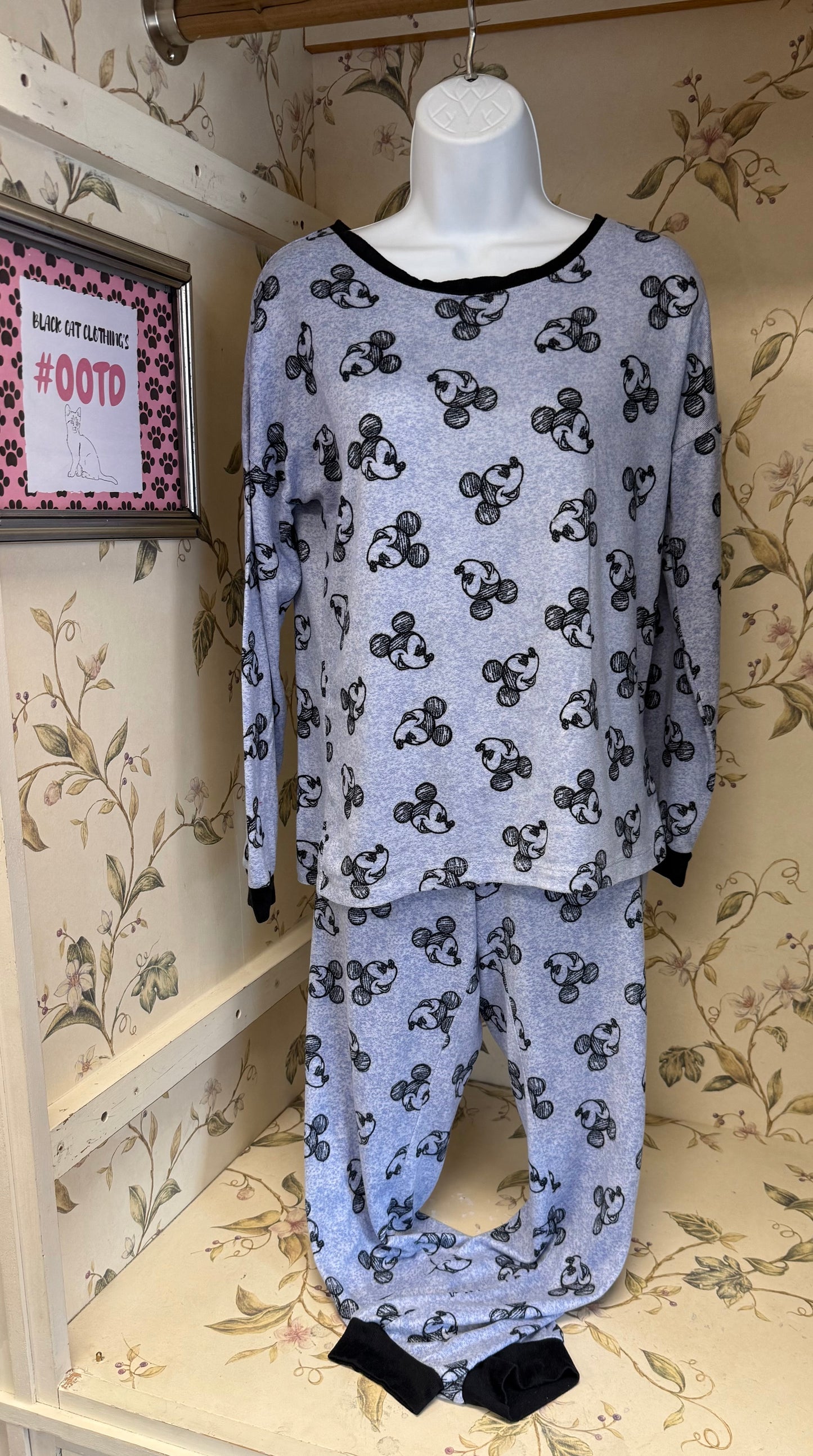 Disney Blue / Black Pajama Set, S