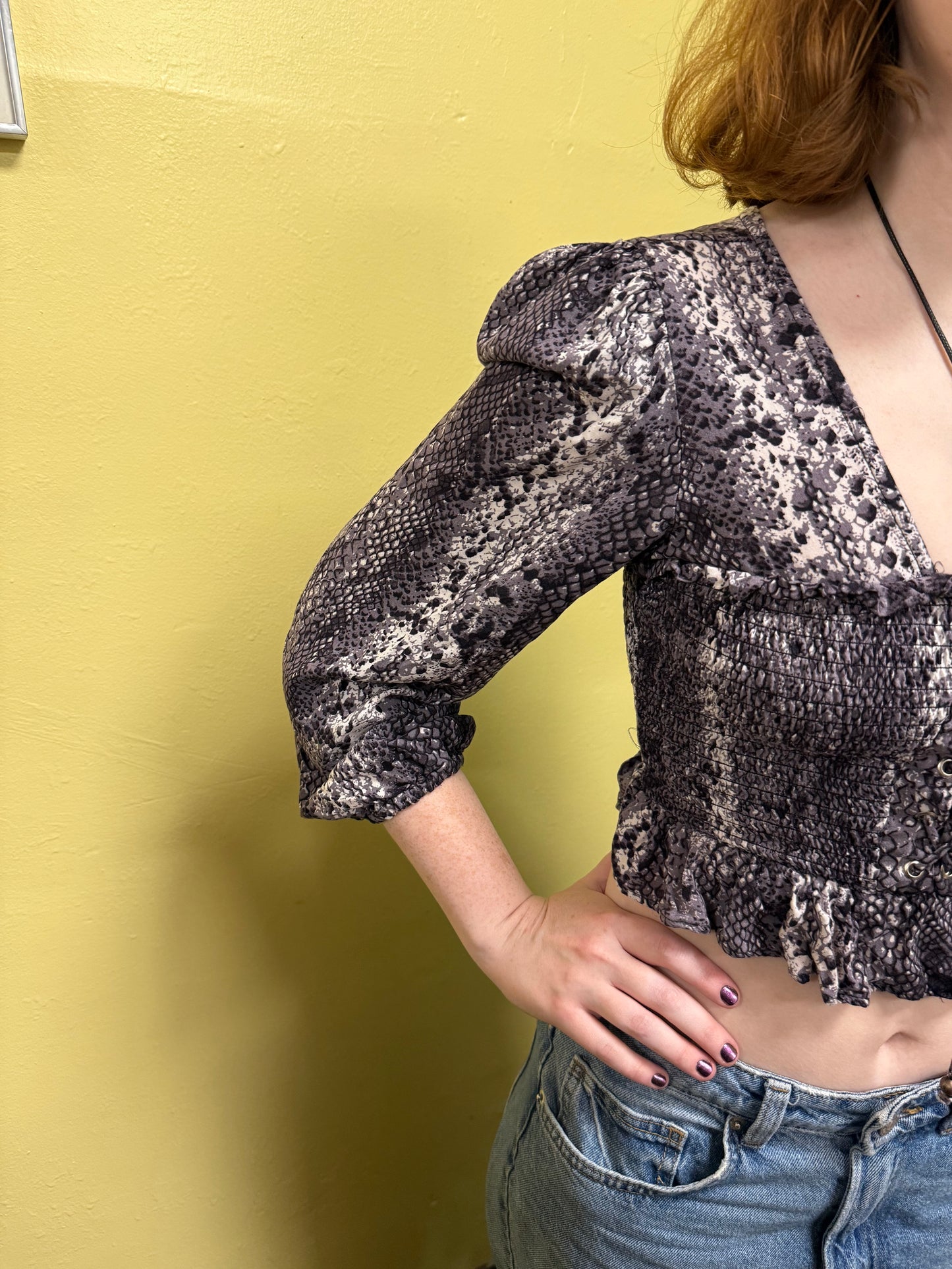 Angie black/white/gray Vintage, small