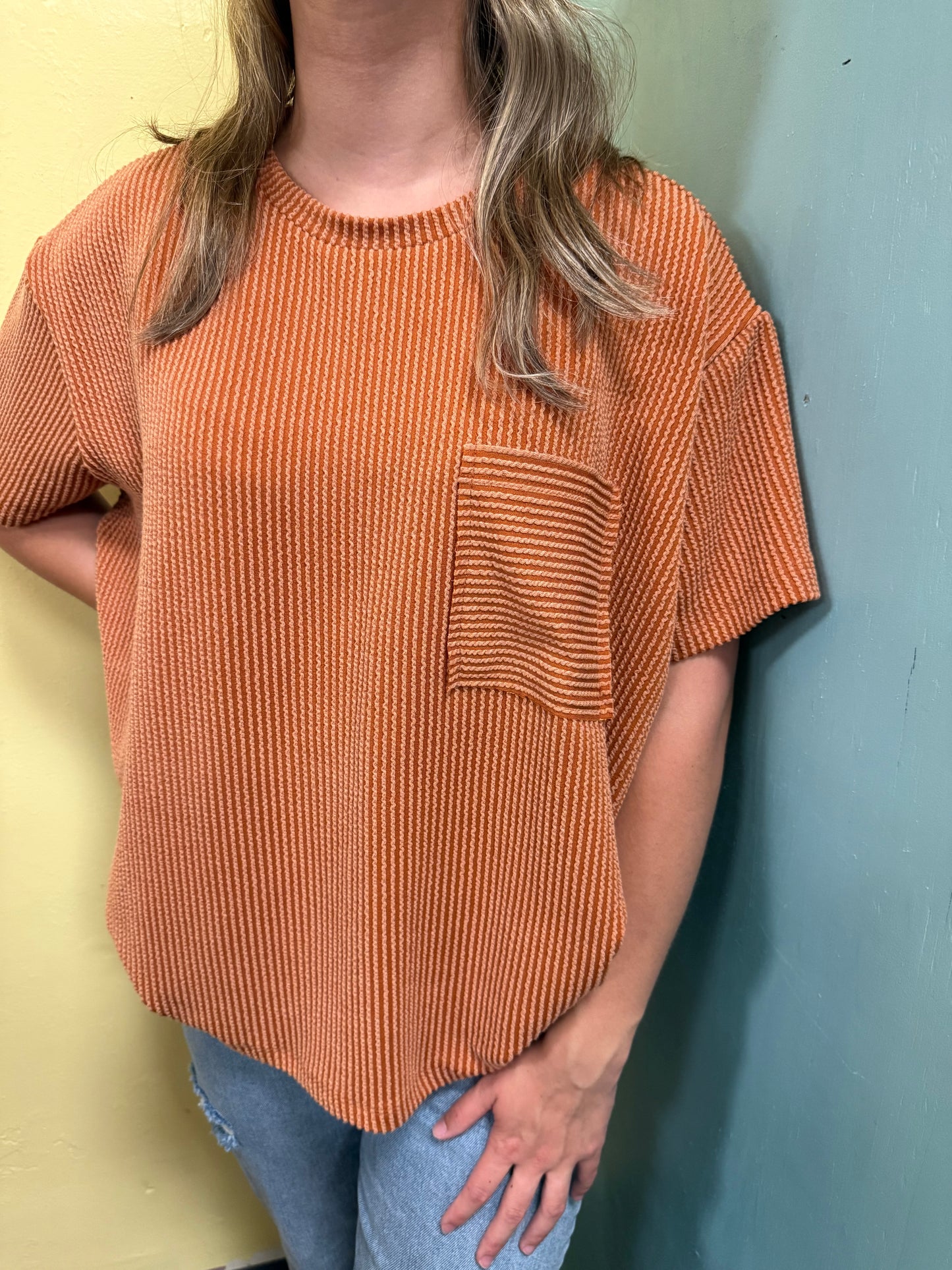 Zenana Orange Tops, S/M