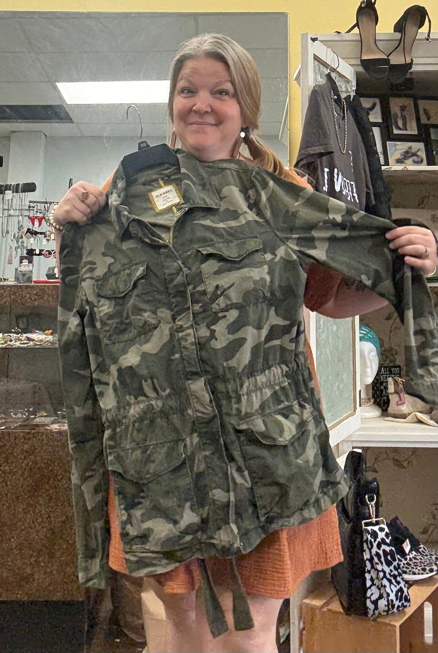 old navy camo Jackets/Coats, large