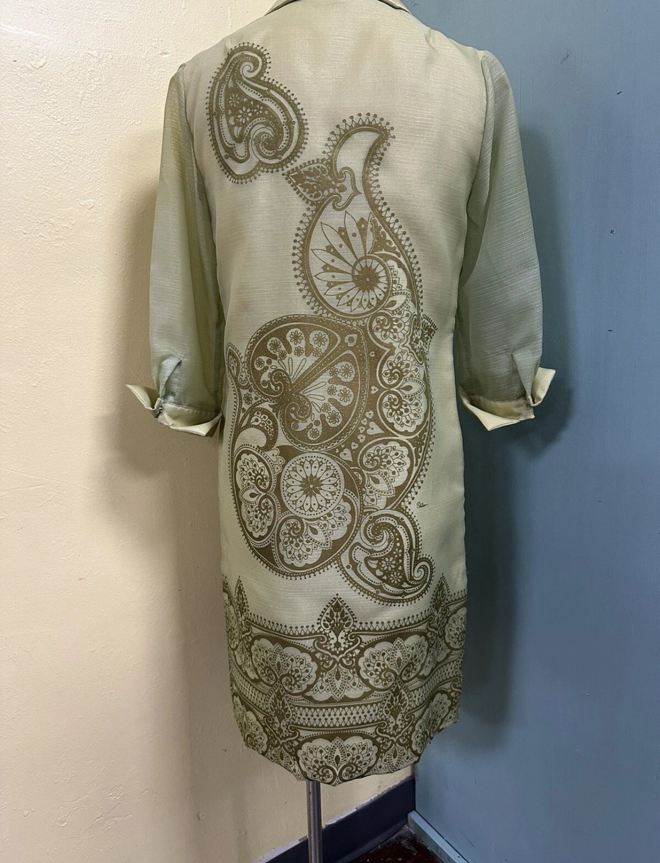 Alfred Shaheen Green dress