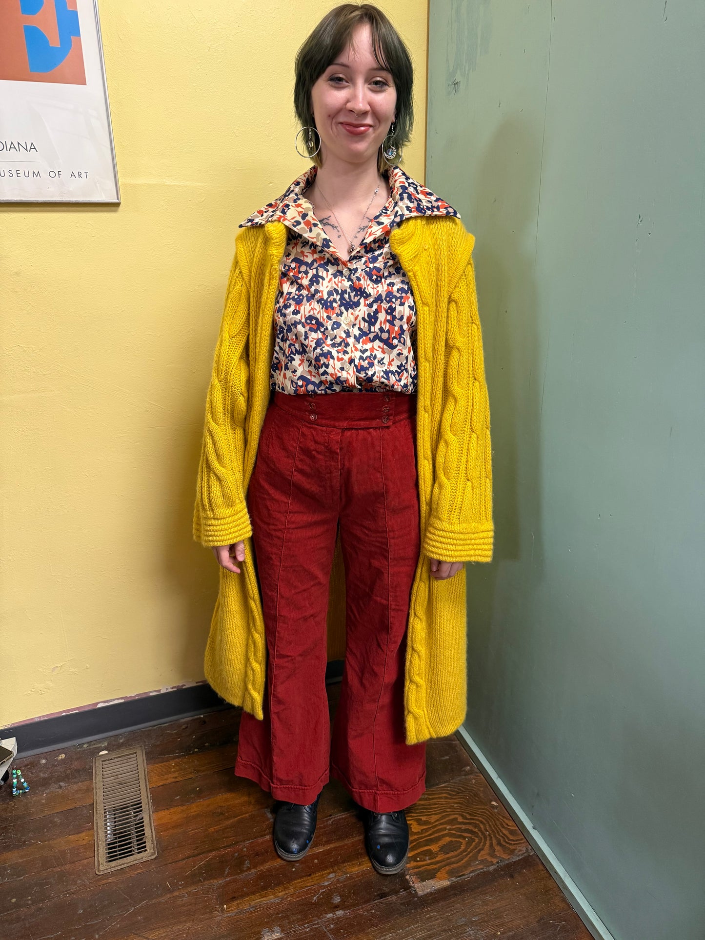 Peter G's General Stores Mustard Vintage cardigan, medium