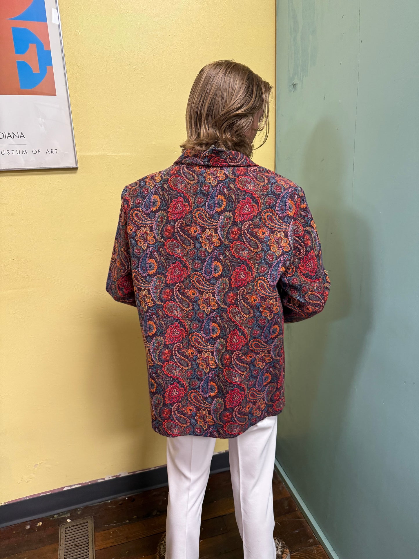 Toni Woods orange paisley Vintage Blazers, 40