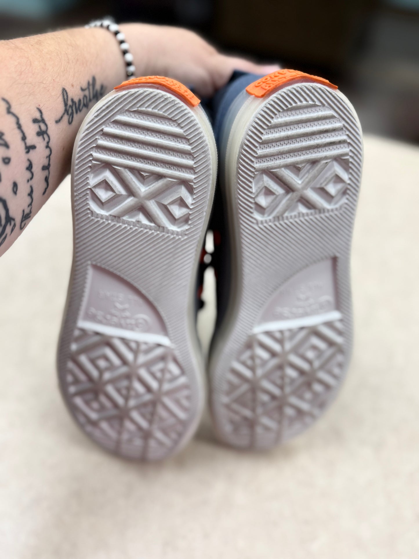 Converse denim/orange Shoes, 7.5