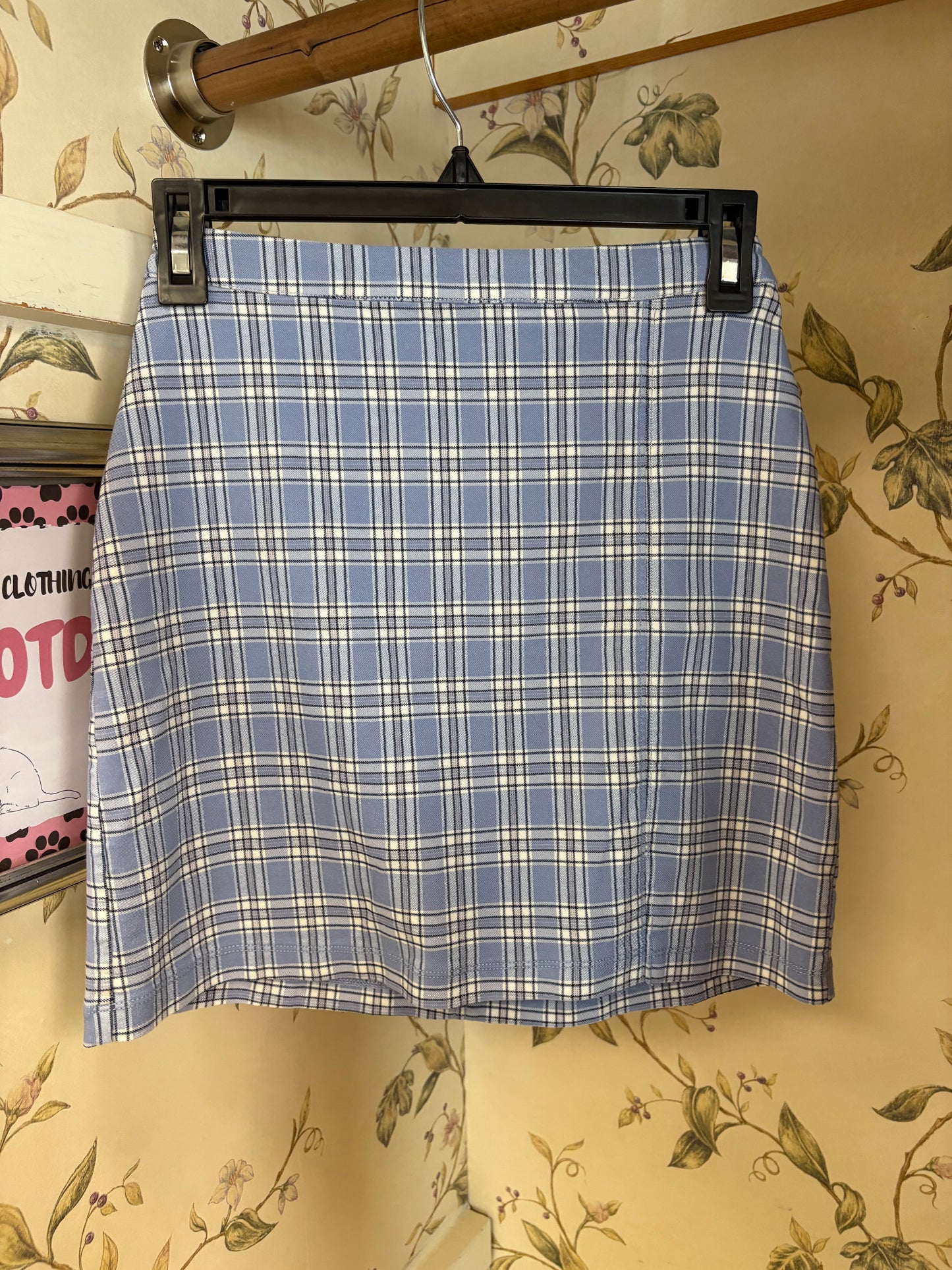 Hollister Blue Plaid Skirts, XS