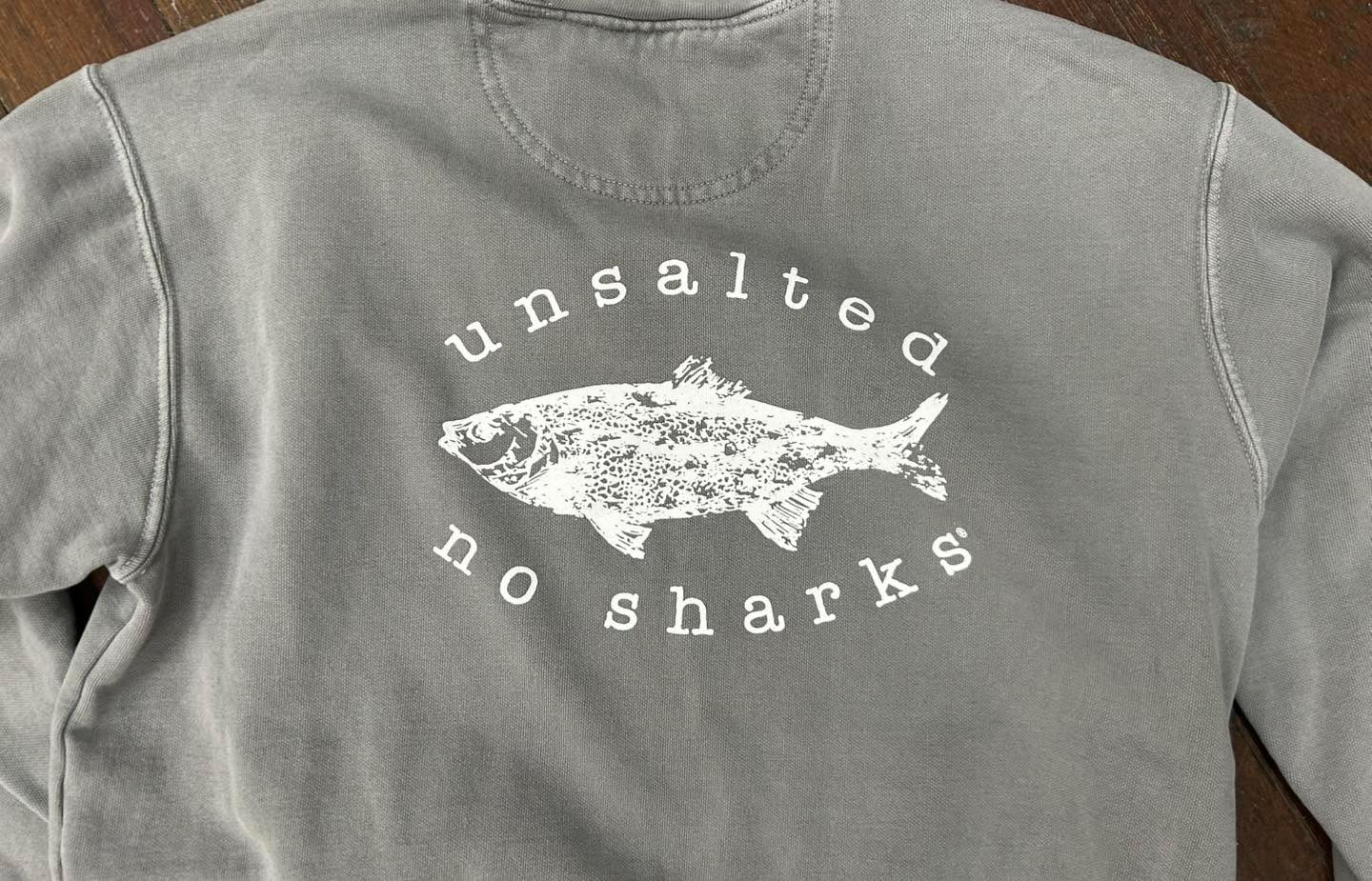 No Sharks Gray Crewnecks, M