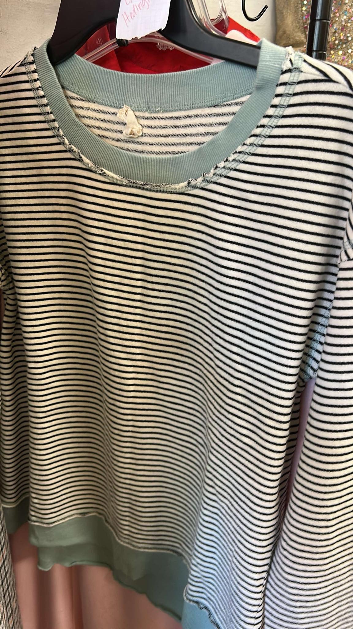Hem & Thread White/Black Crewnecks, S