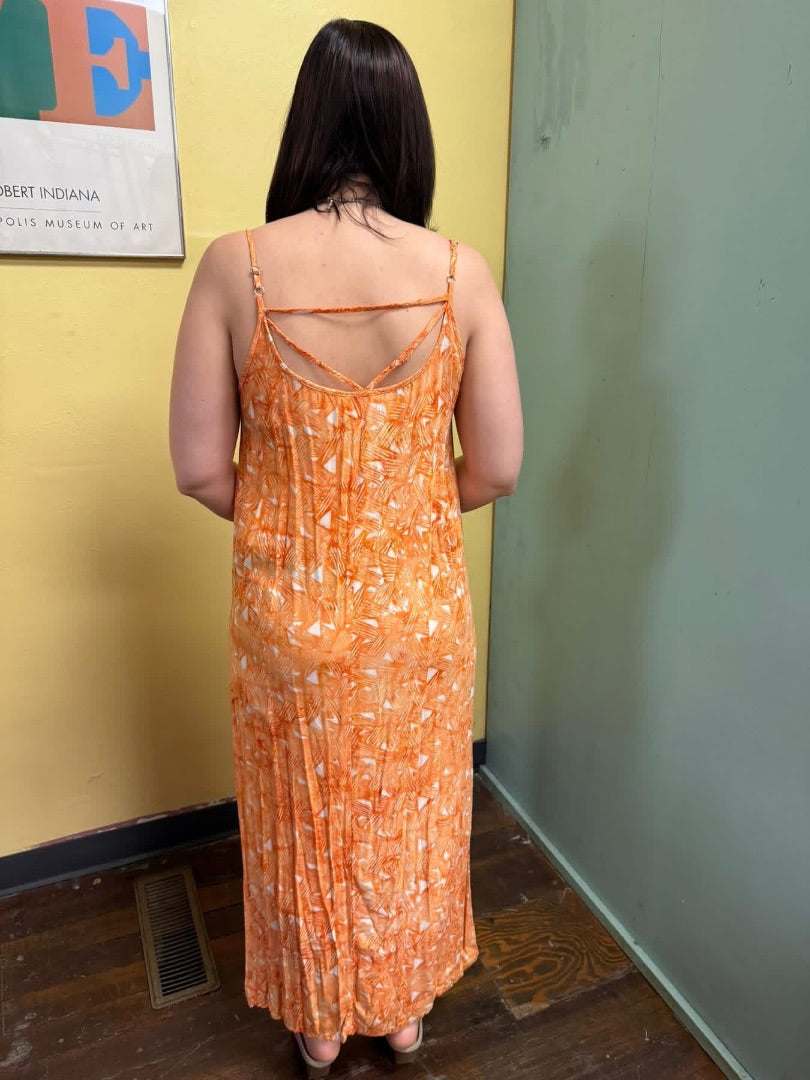 santiki orange Vintage sundress, large