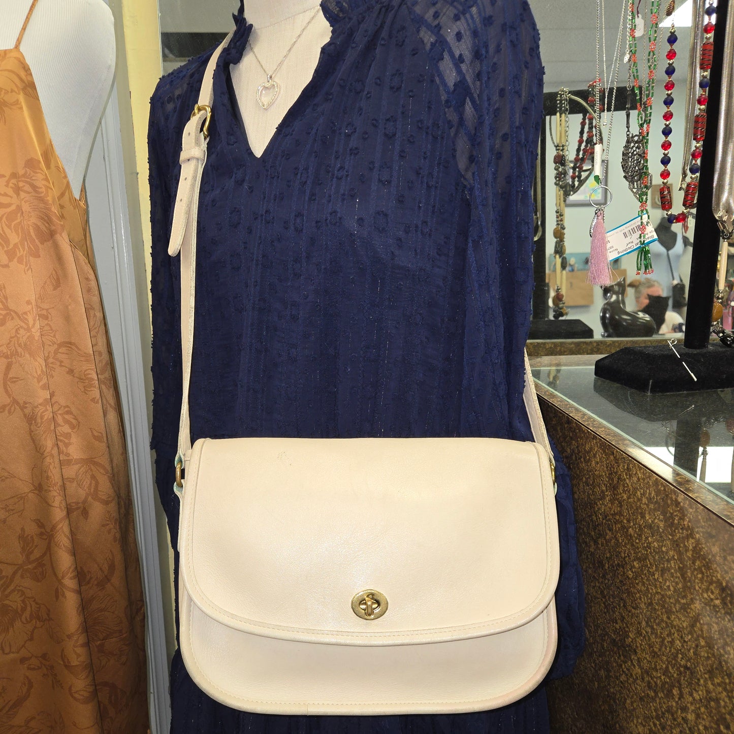 Coach Cream Purses, Large Crossbdy