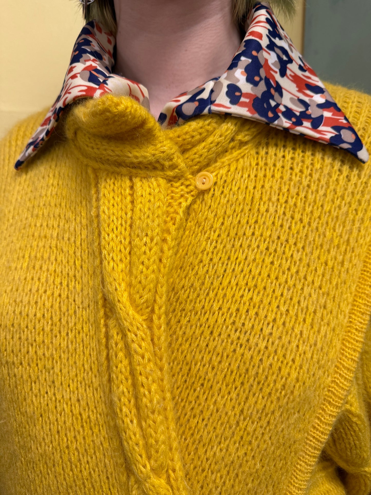 Peter G's General Stores Mustard Vintage cardigan, medium