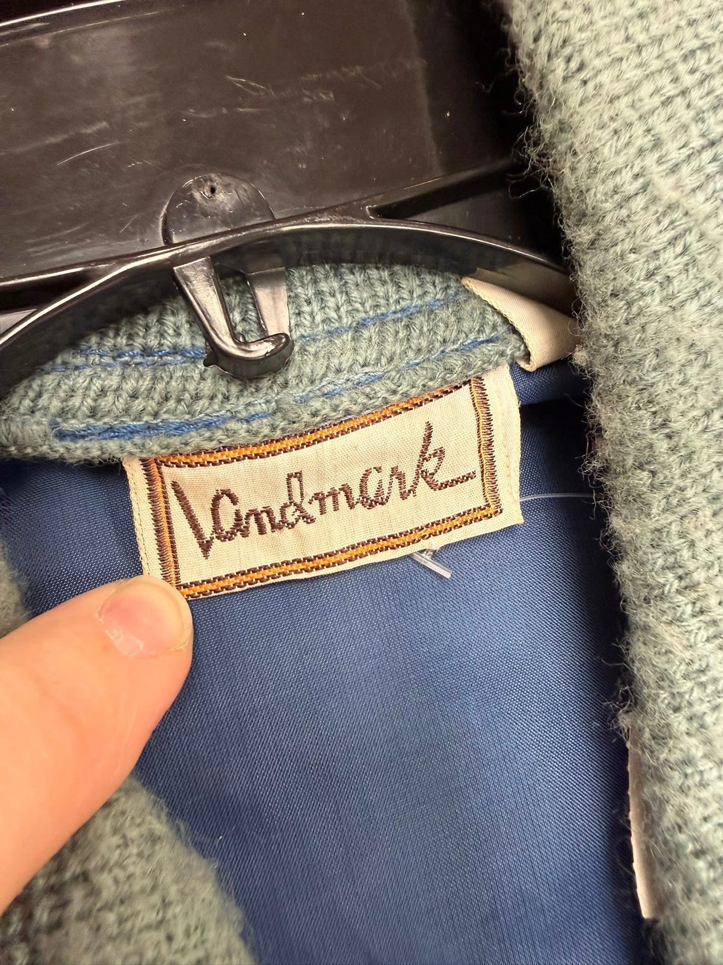 VAndmark Blue Suede Vintage Sweater/jacket, L