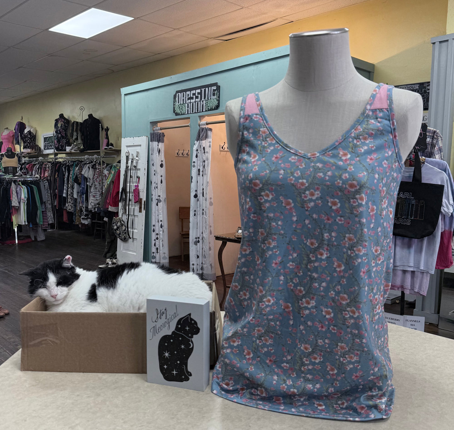 Michelle Mae Blue/ Pink Tank Tops, Small