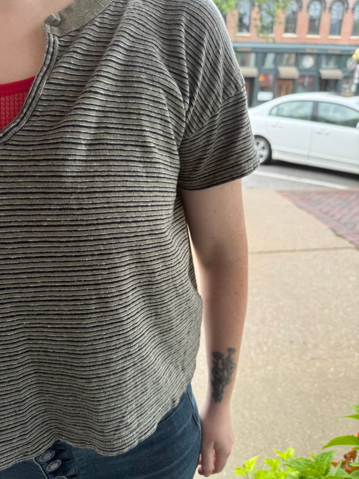 Madewell olive green Tops, S