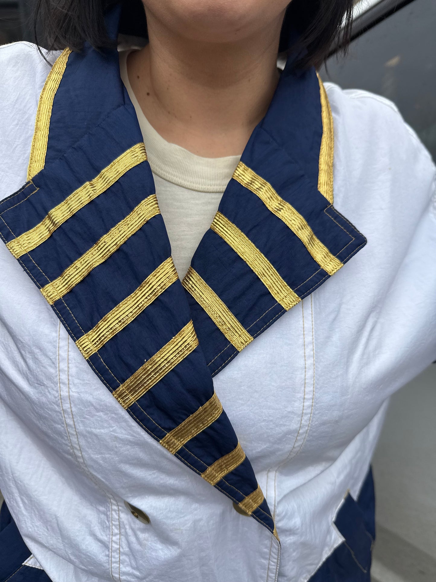 Kaos Sport White/Navy Vintage Jackets, L