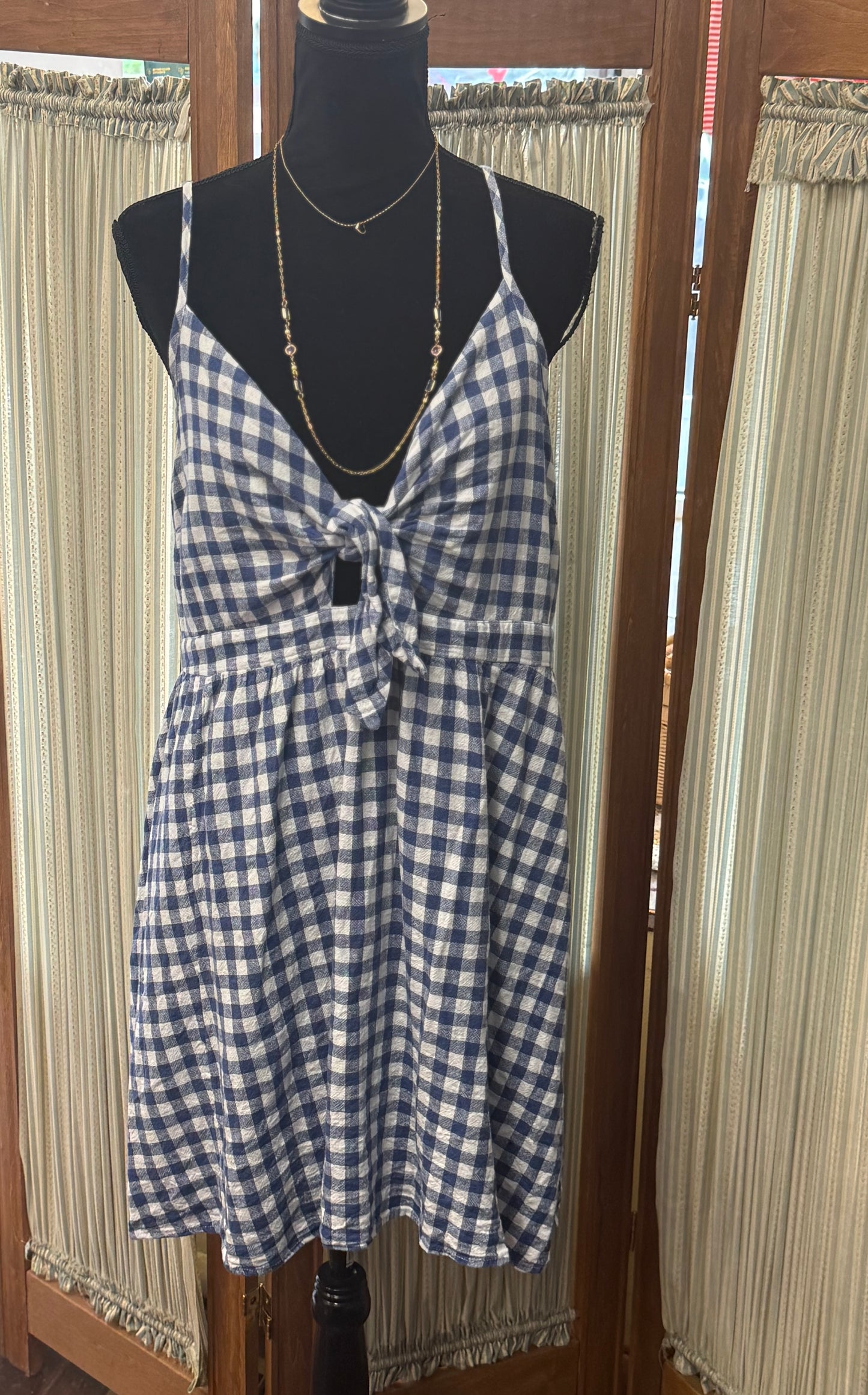 Old Navy Blue Gingham Dresses, XXL