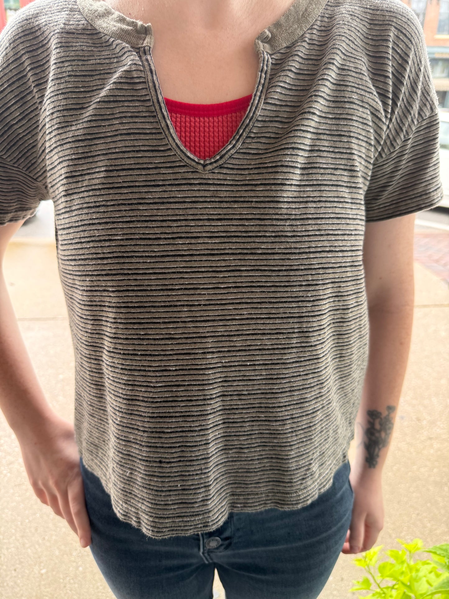 Madewell olive green Tops, S