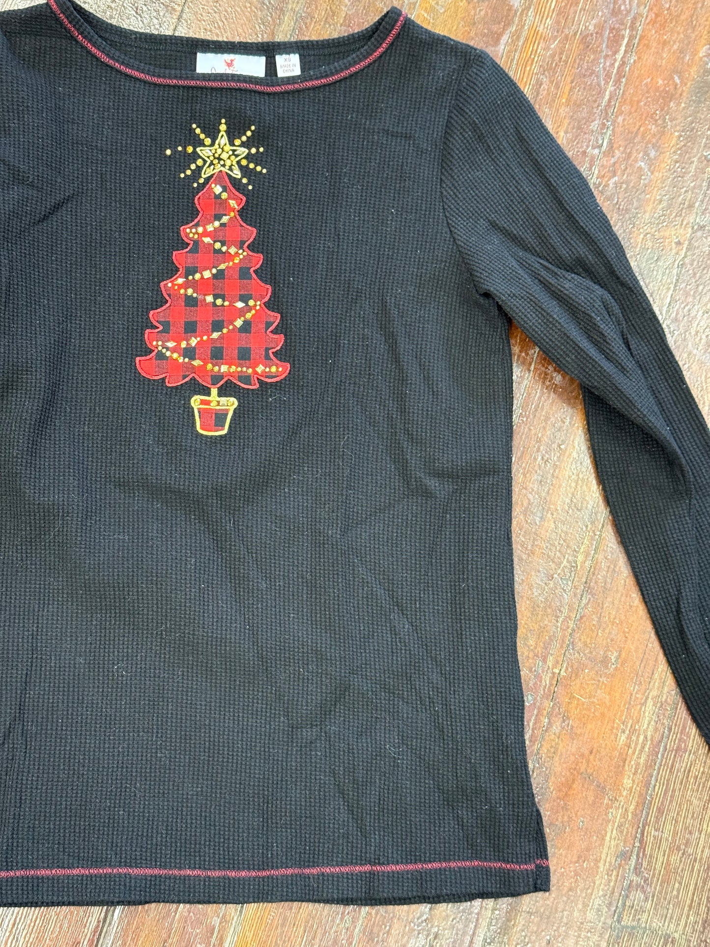 Quacker Factory Black Tops, XS